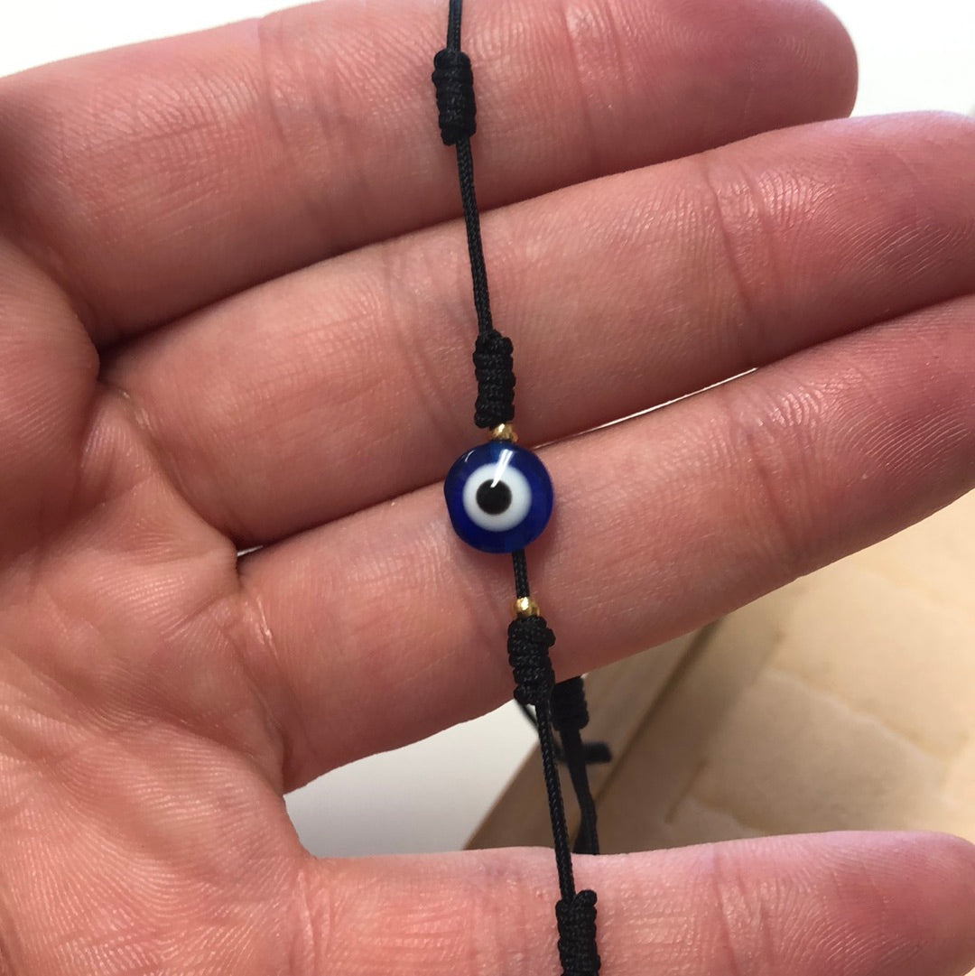 Simple Braid Evil Eye Bracelet