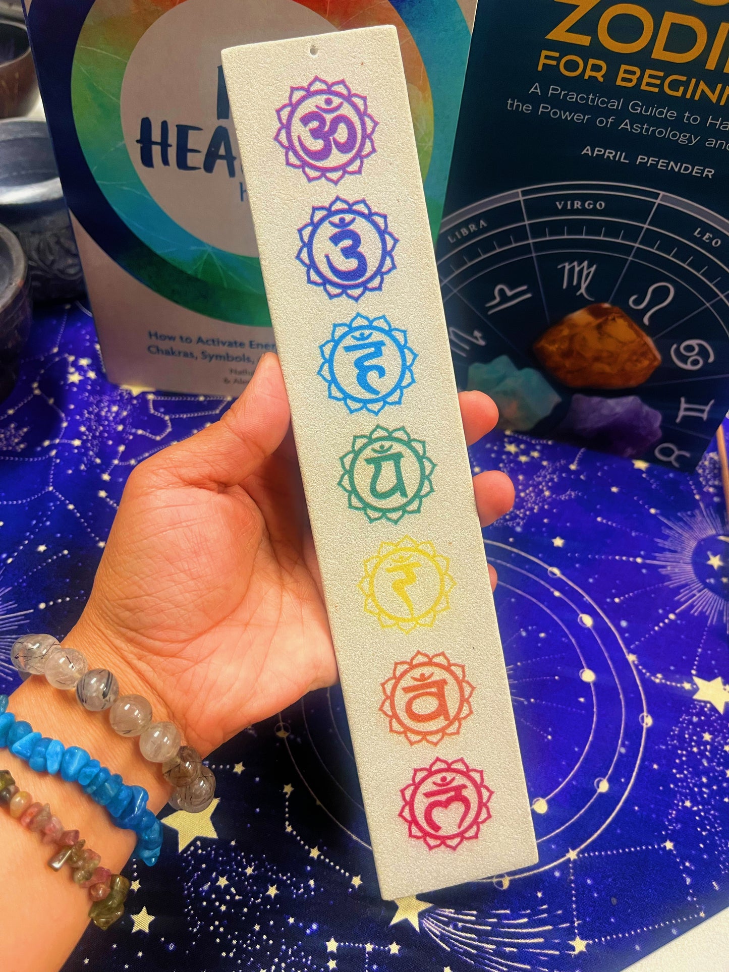 7 Chakra Sandstone Incense Holder