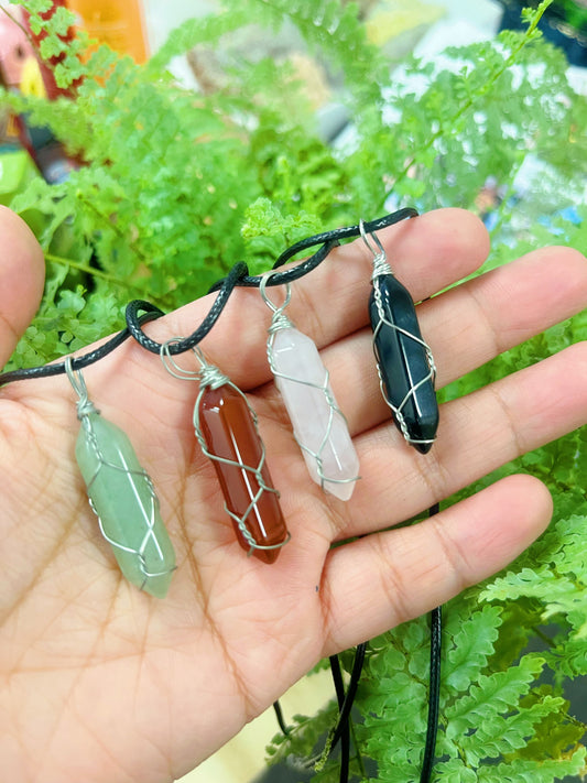 Crystal Wire Wrapped Necklaces