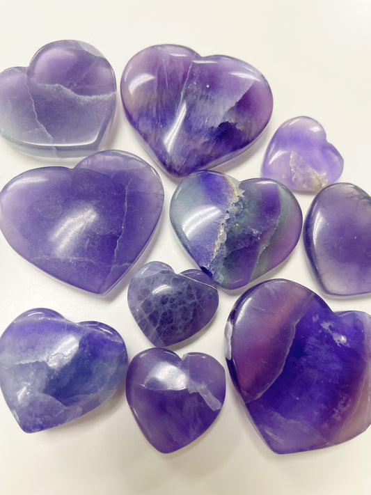 Purple Fluorite Heart