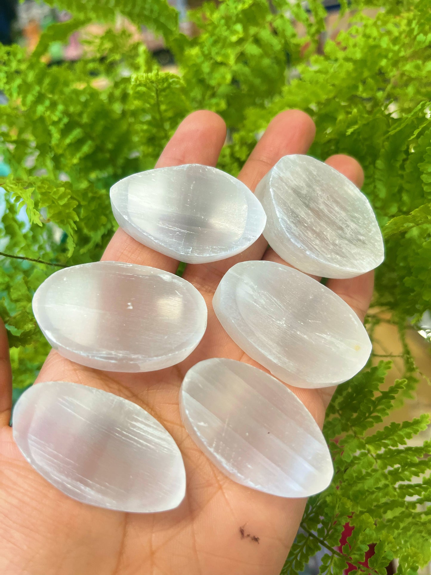 Selenite Worry Stone