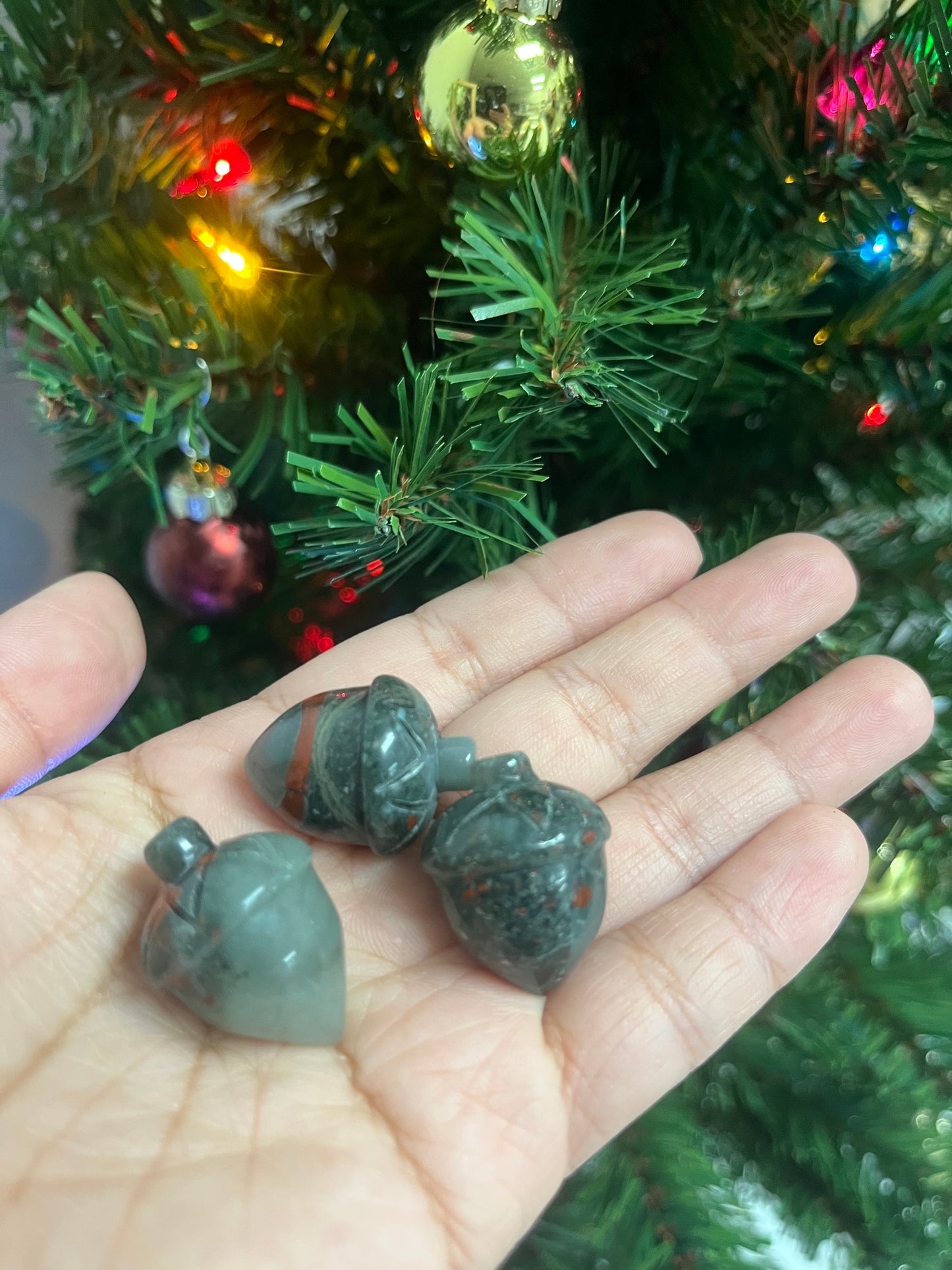 Rose Quartz Acorn Carving