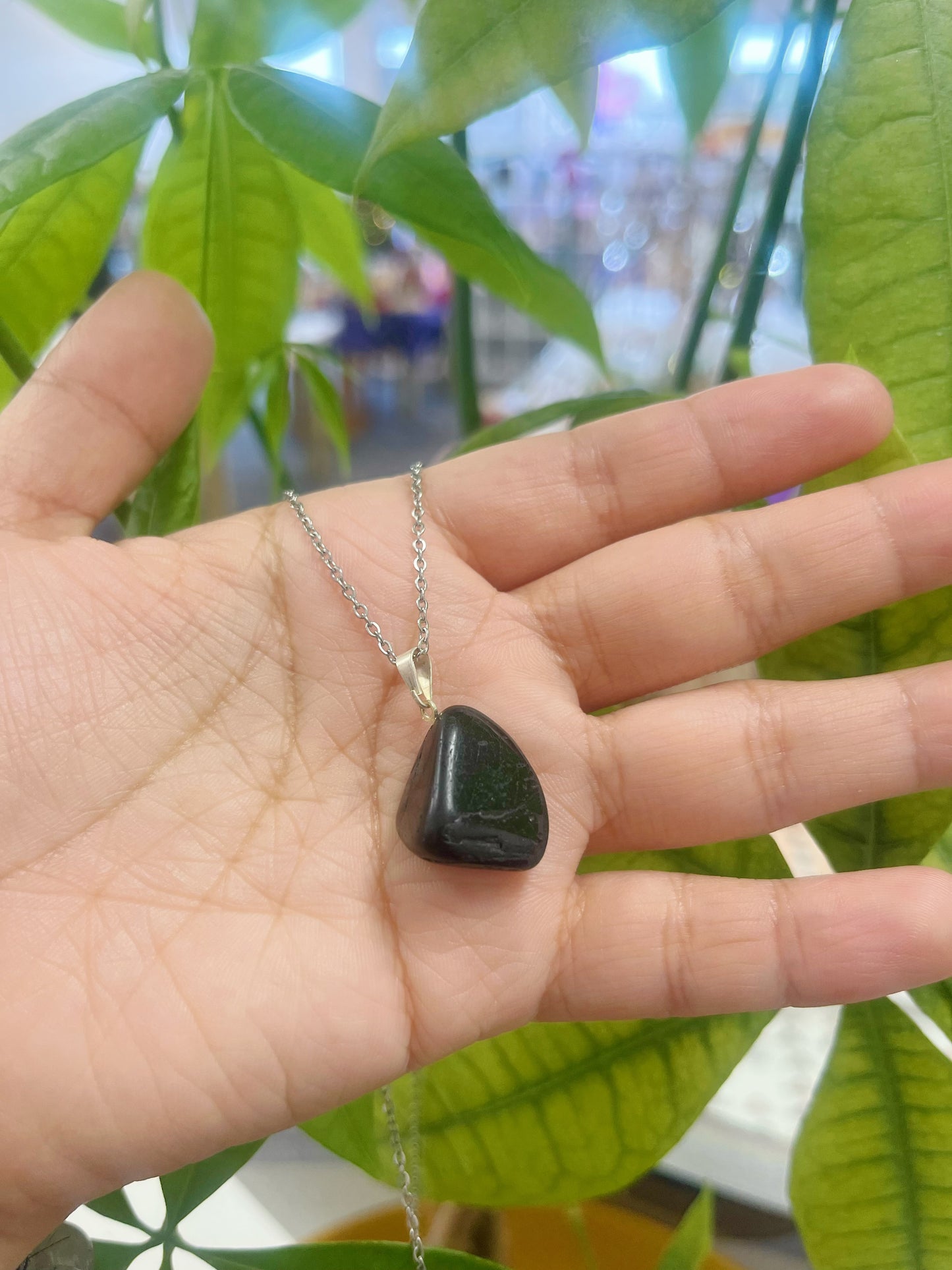 Black Onyx Black Tourmaline Hematite necklace