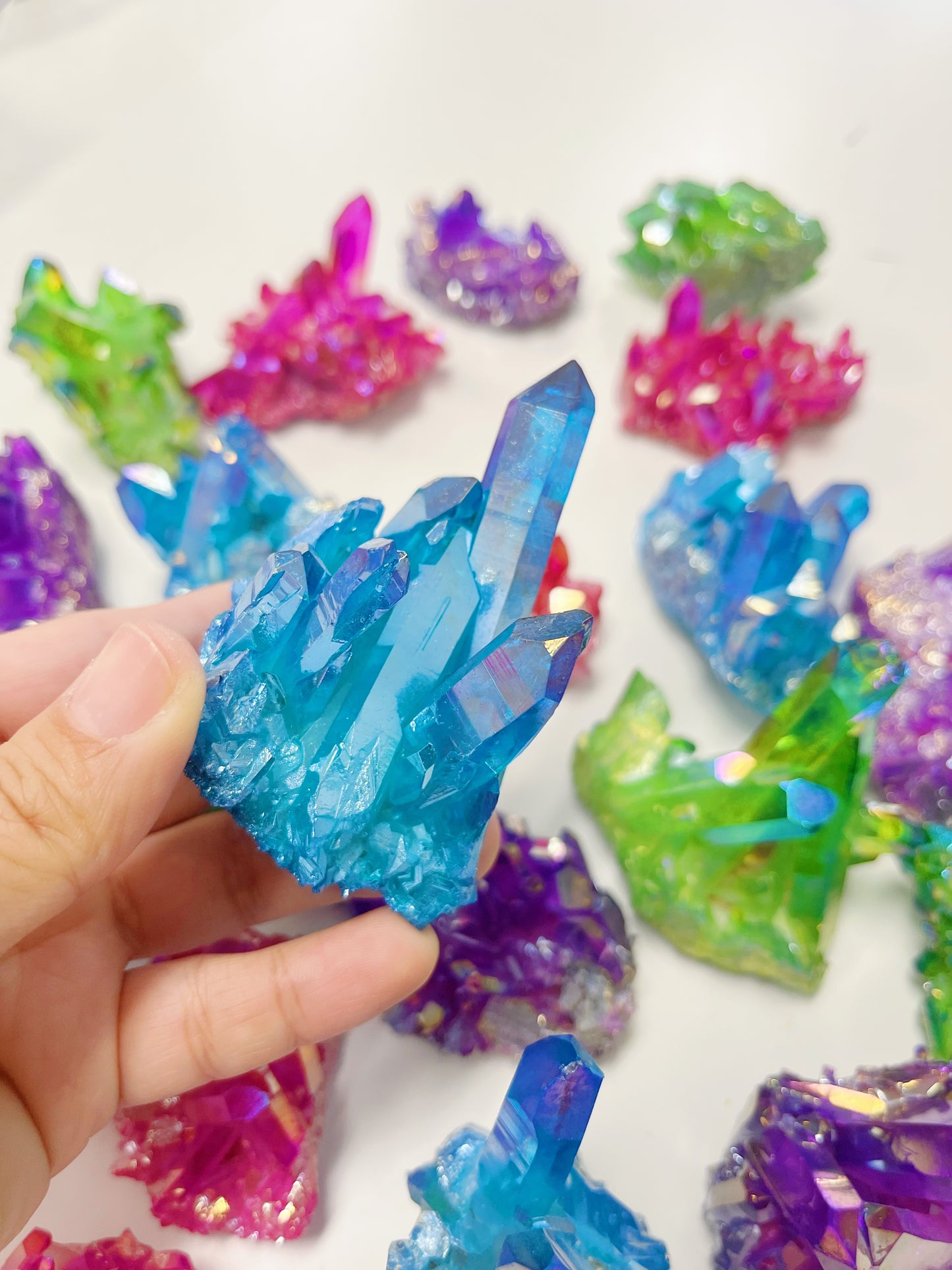 Aura Quartz Clusters