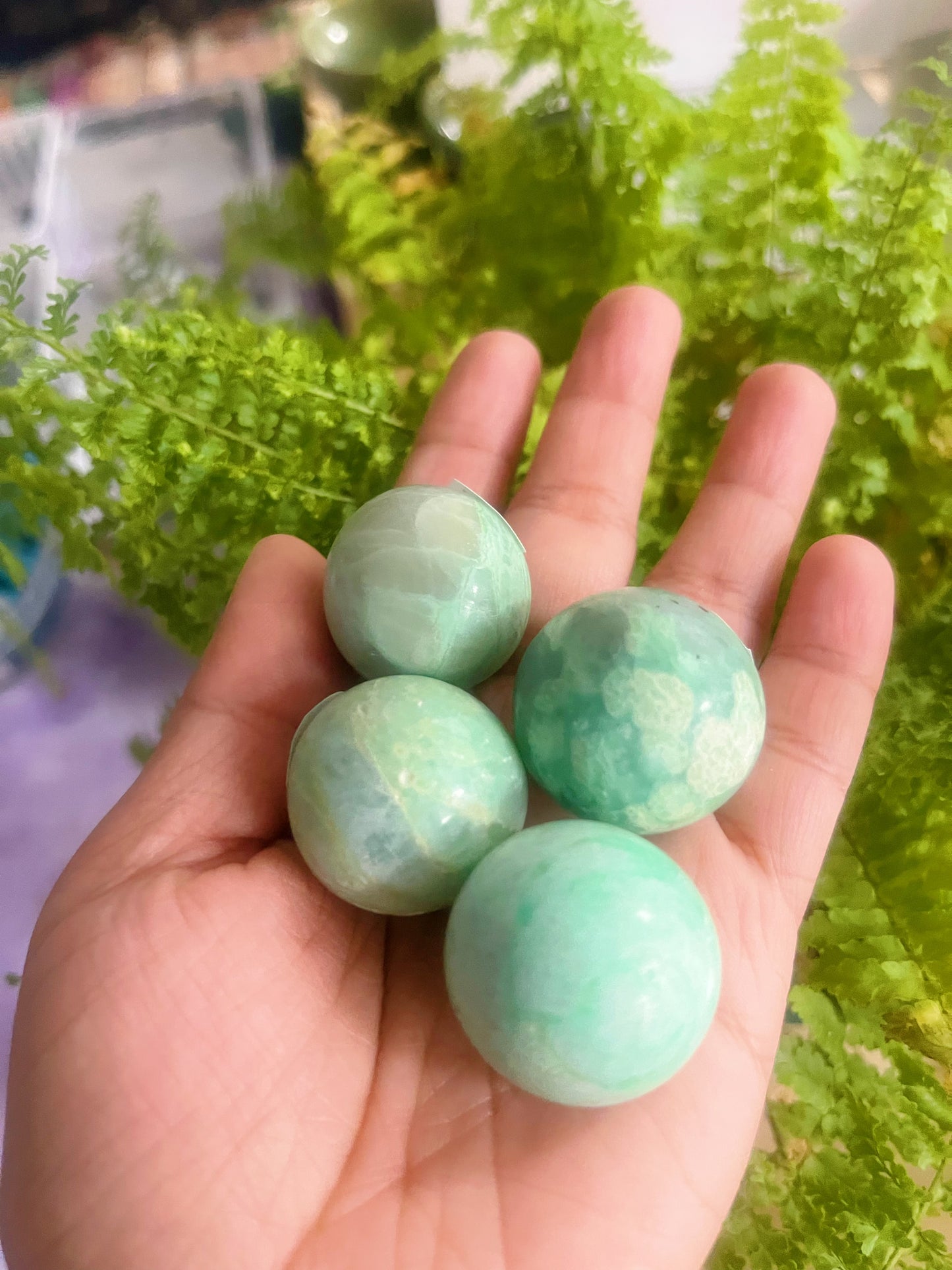 Green Moonstone Sphere