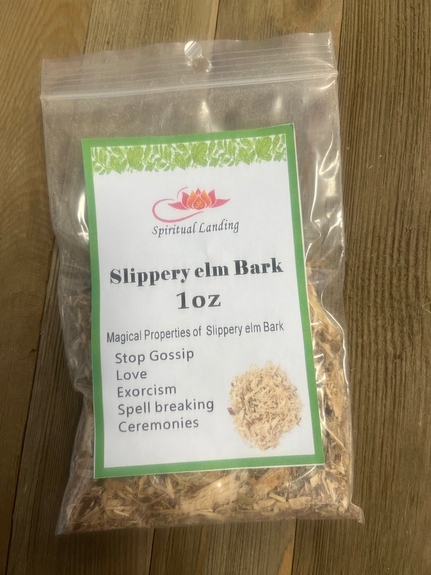 Slippery elm bark wild crafted