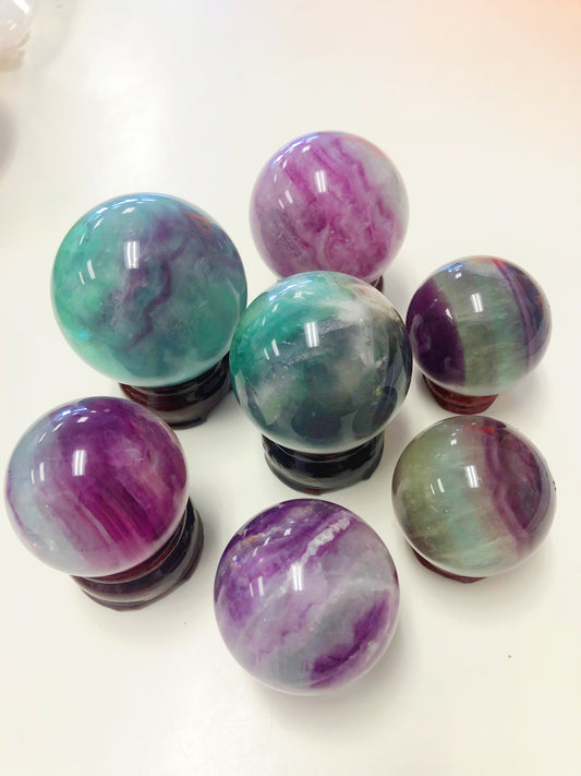 Rainbow Fluorite Sphere