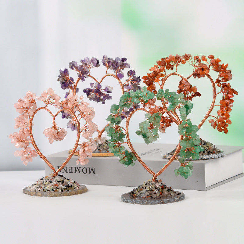 Heart Gemstone Chips Tree