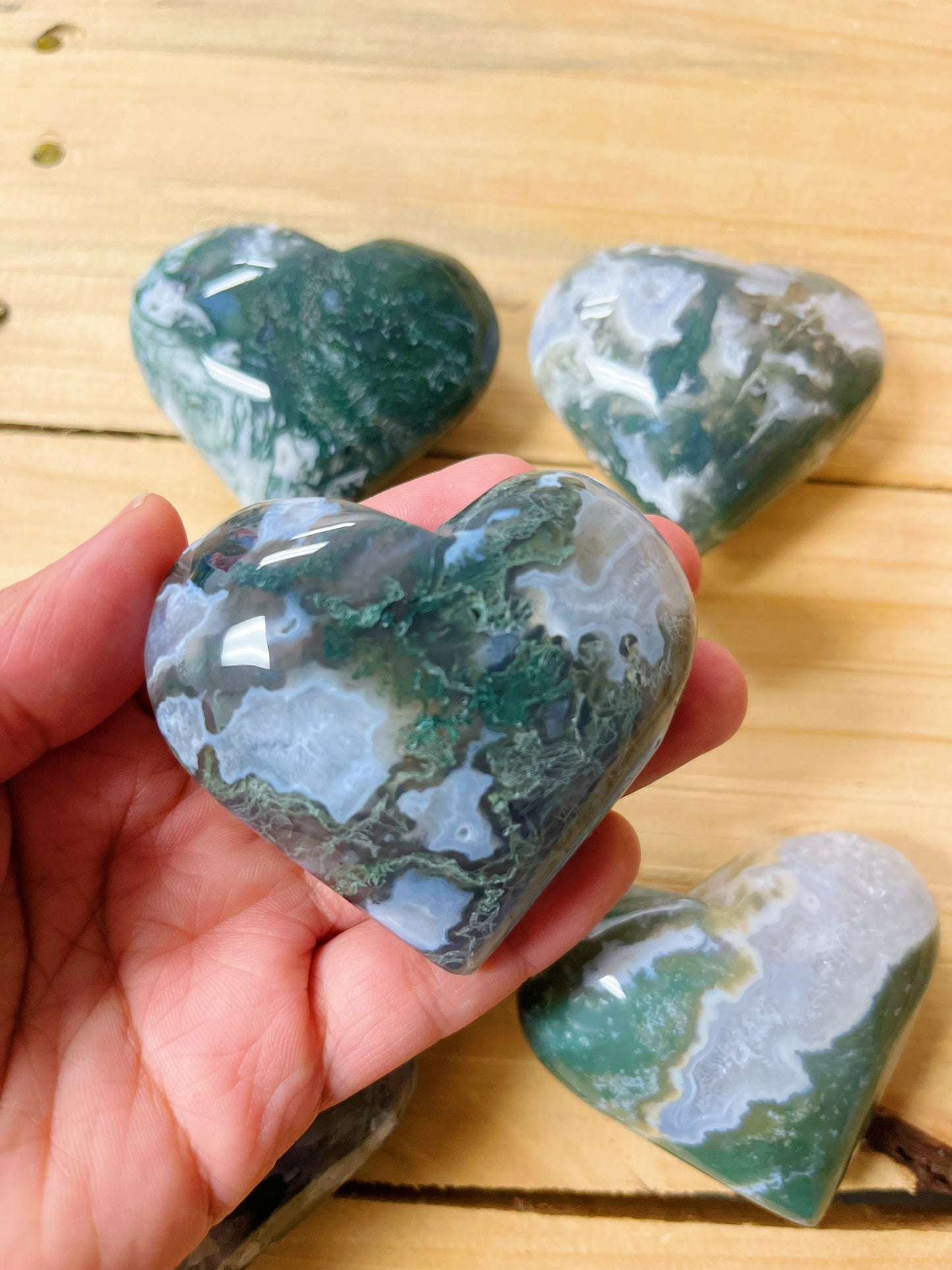 Moss Agate Heart