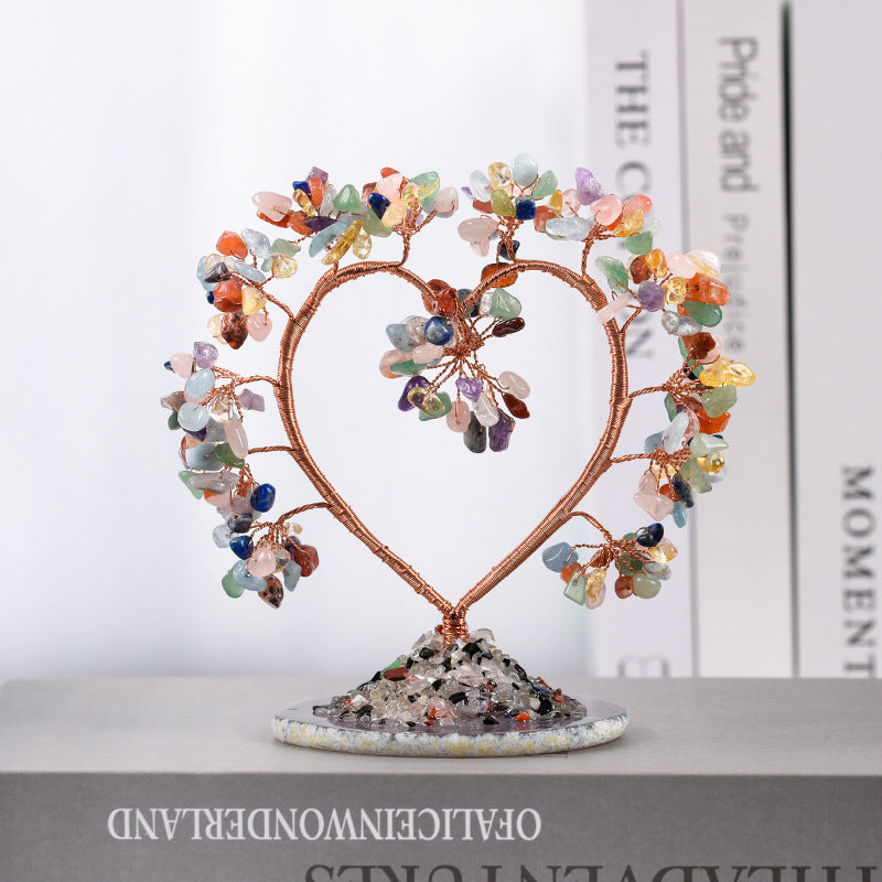 Heart Gemstone Chips Tree