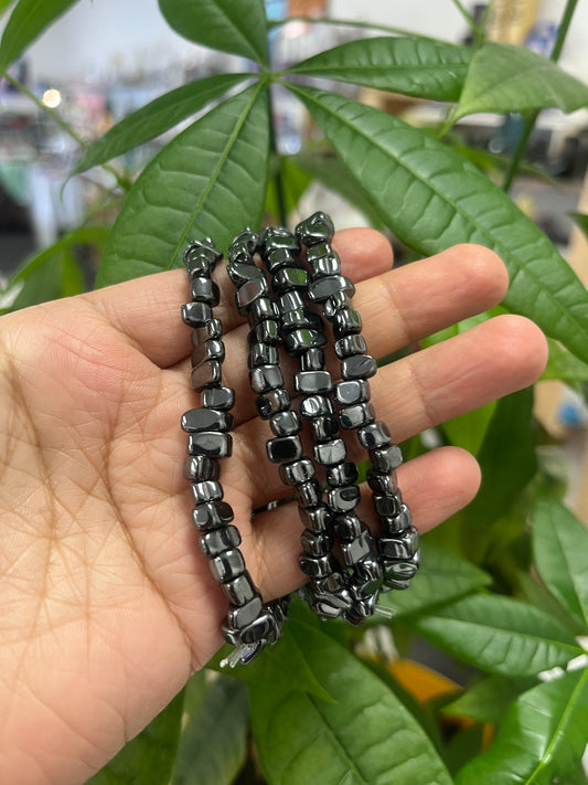 Hematite Polished Pebble Bracelet