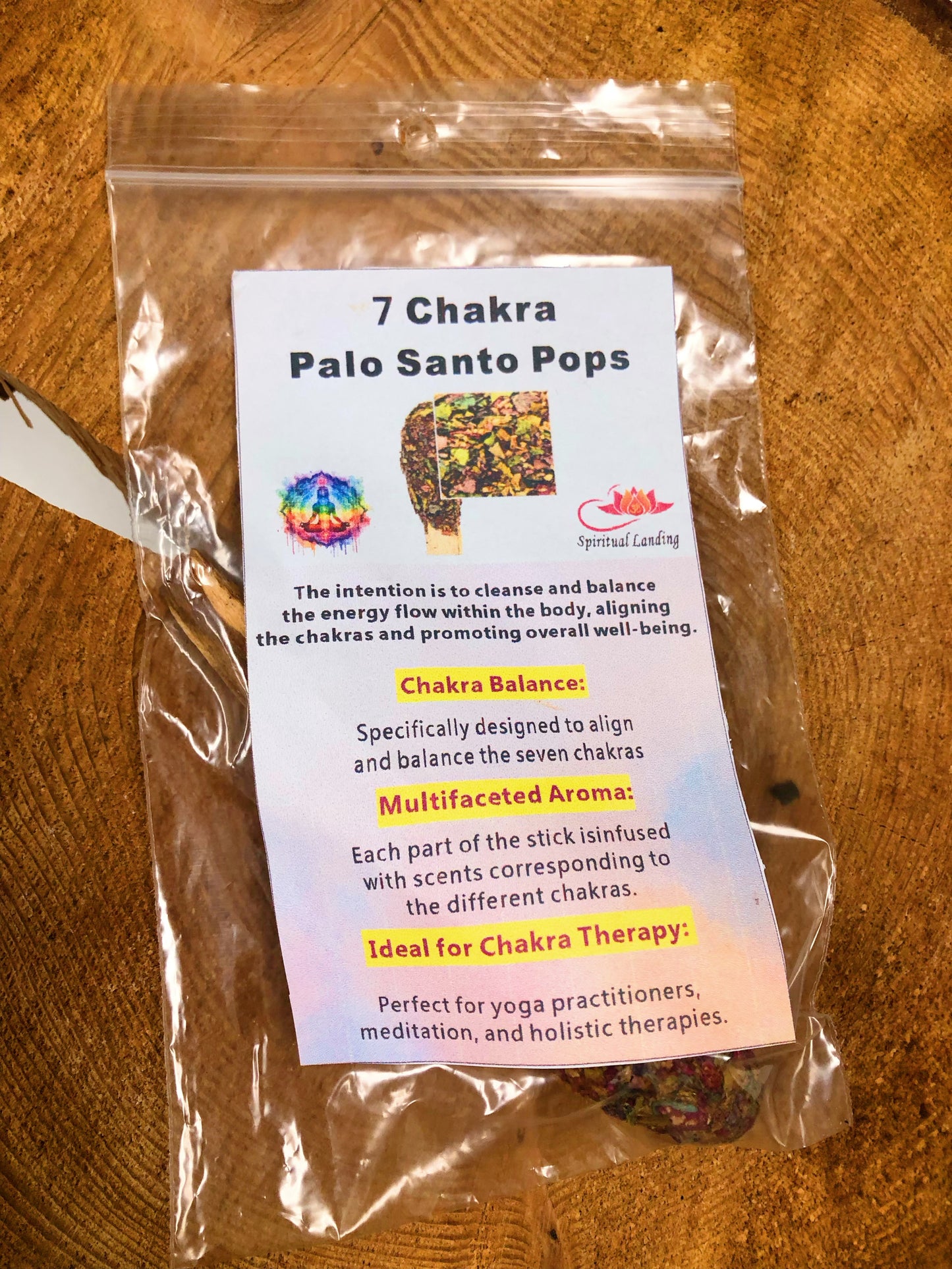 7 Chakra Palo Santo Pops