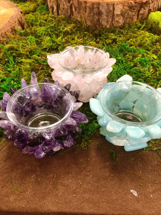 Gemstone Candle Holder