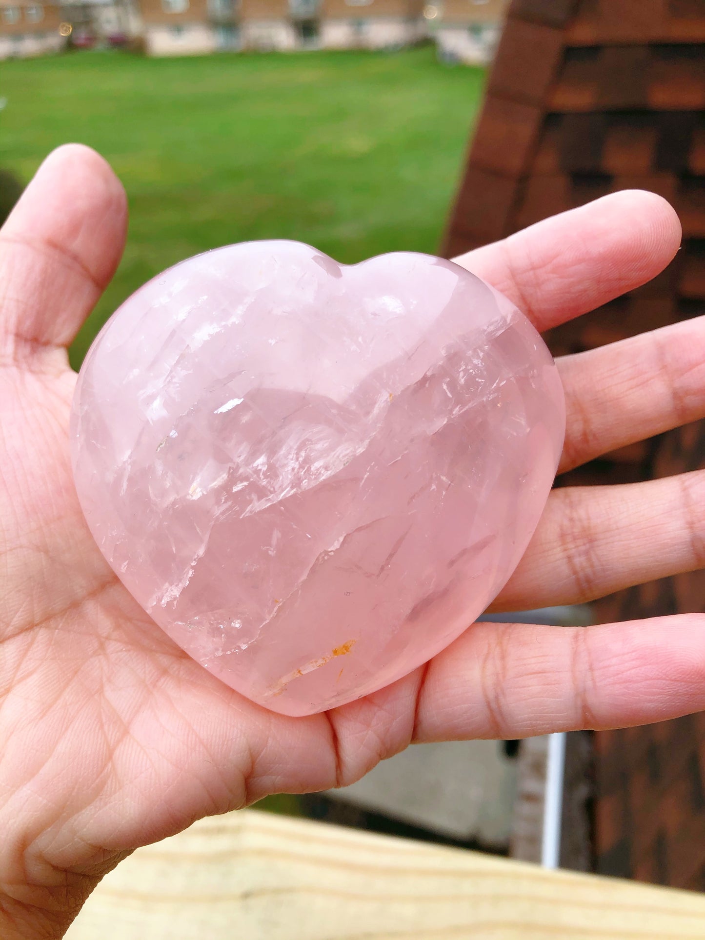 Big Rose Quartz Hearts