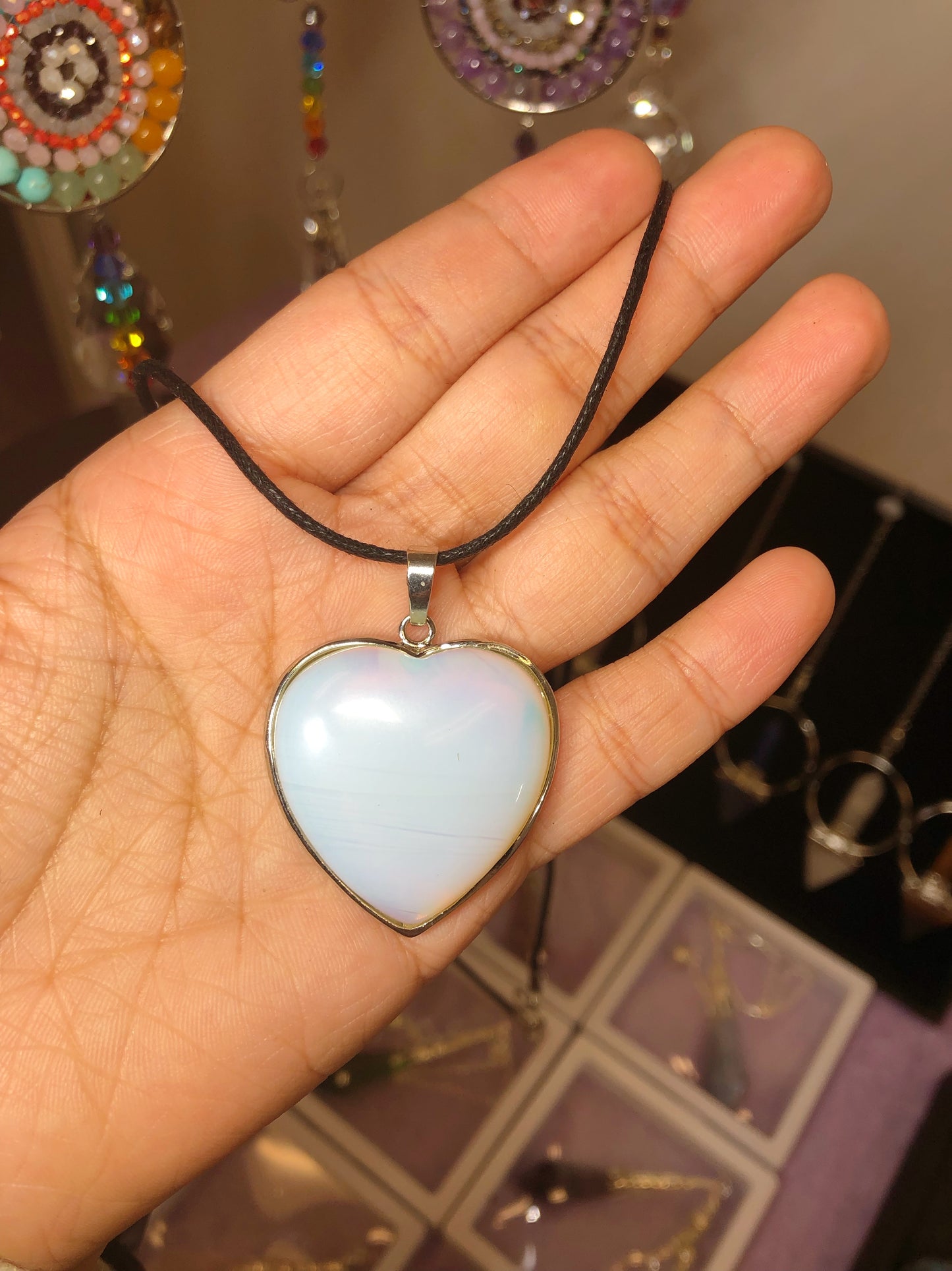 Gemstone heart necklace