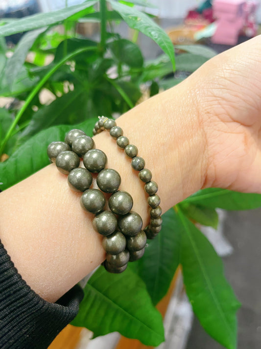 Pyrite Bead Bracelets