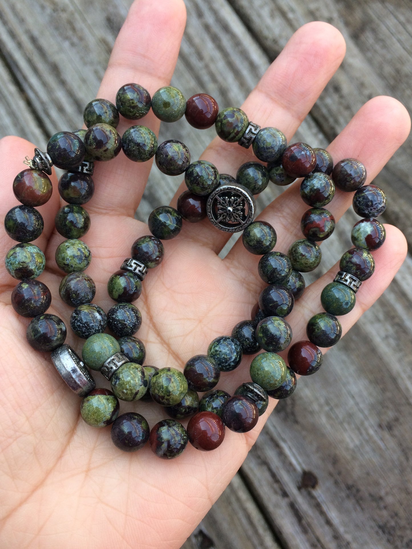 Dragon Blood Jasper Bracelet handmade