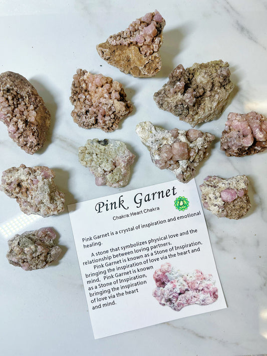 Pink Garnet Clusters