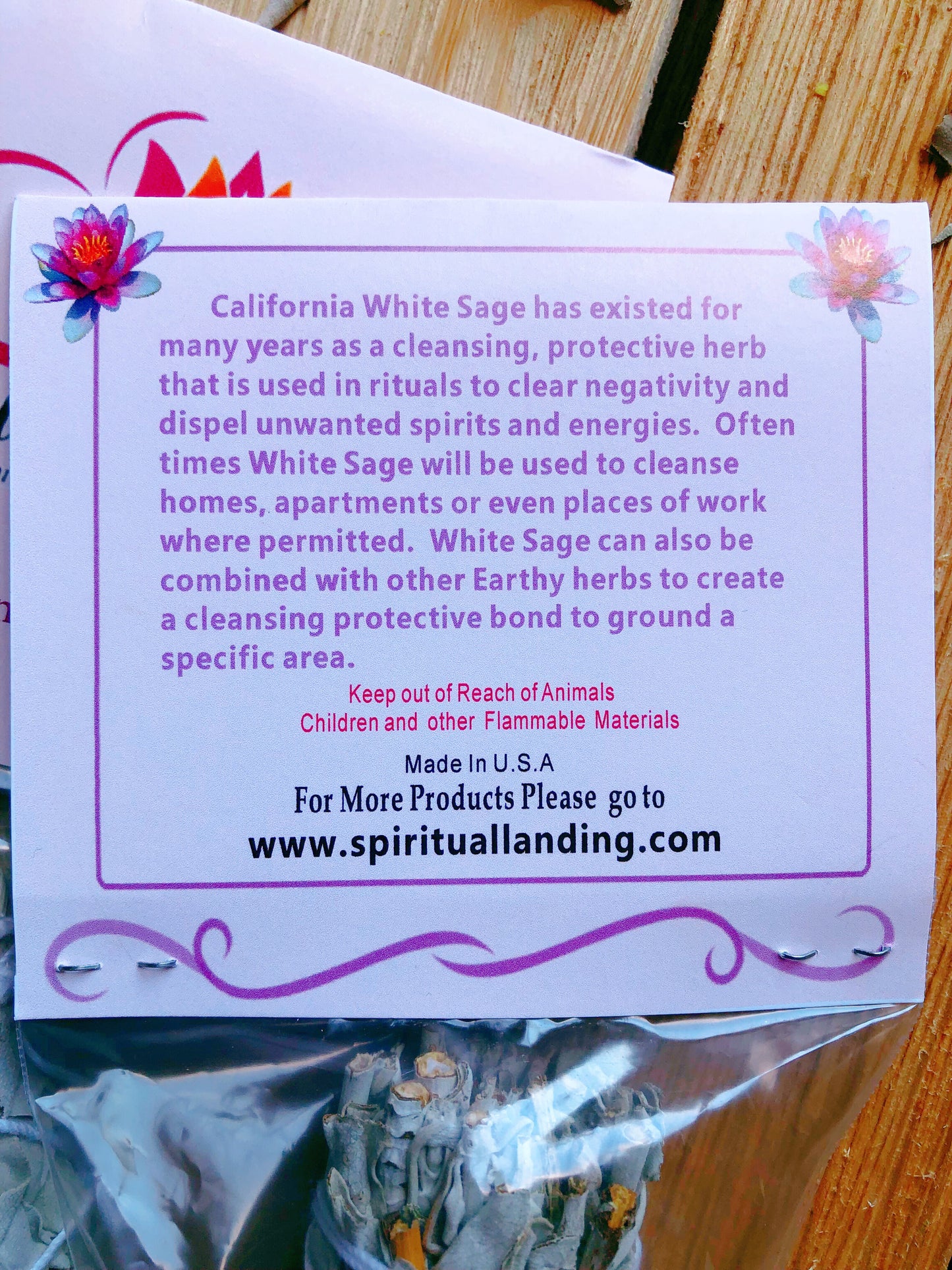 White Sage Torch 4" Cleansing and Clearing