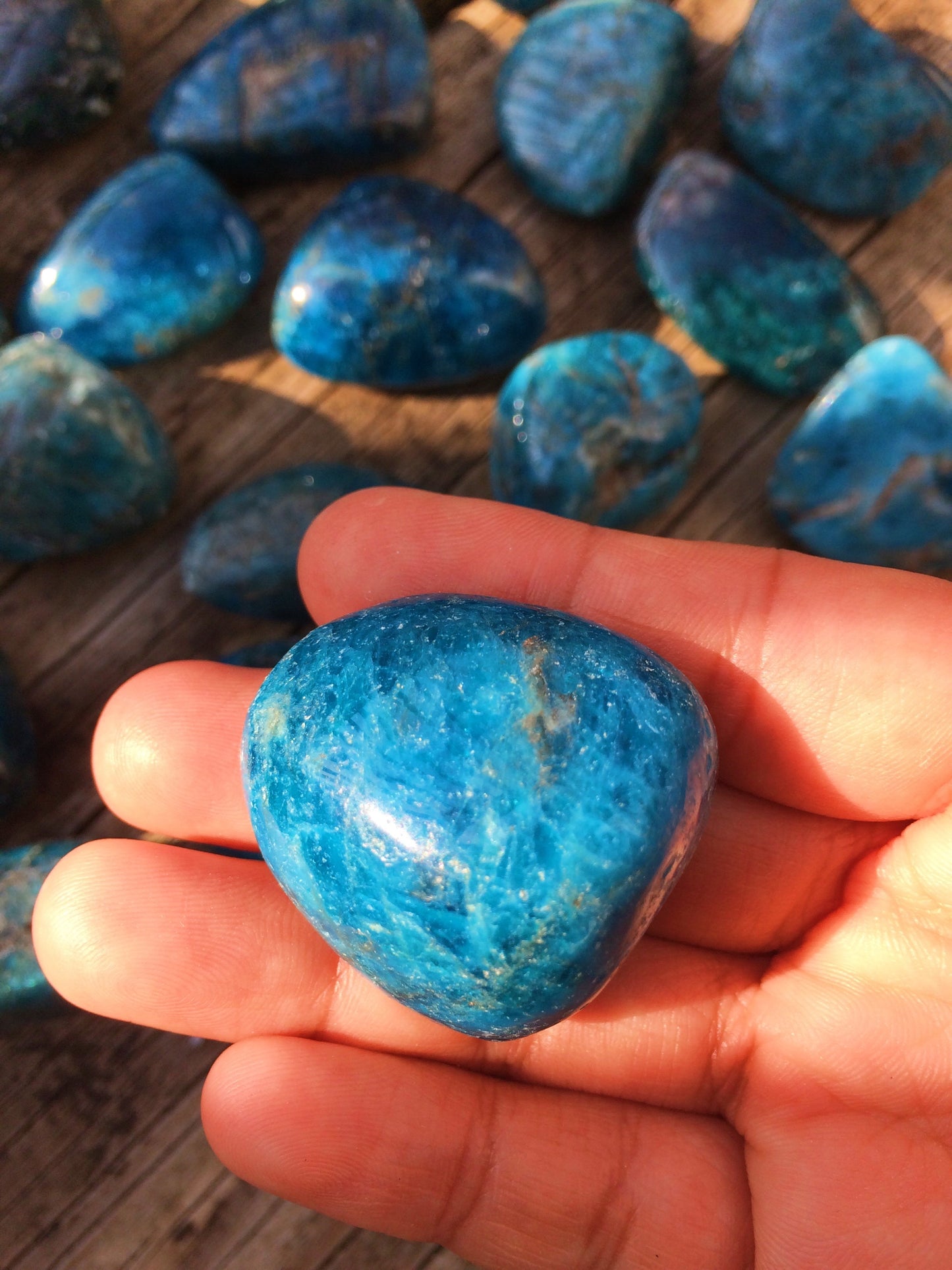 Blue Apatite Tumbled