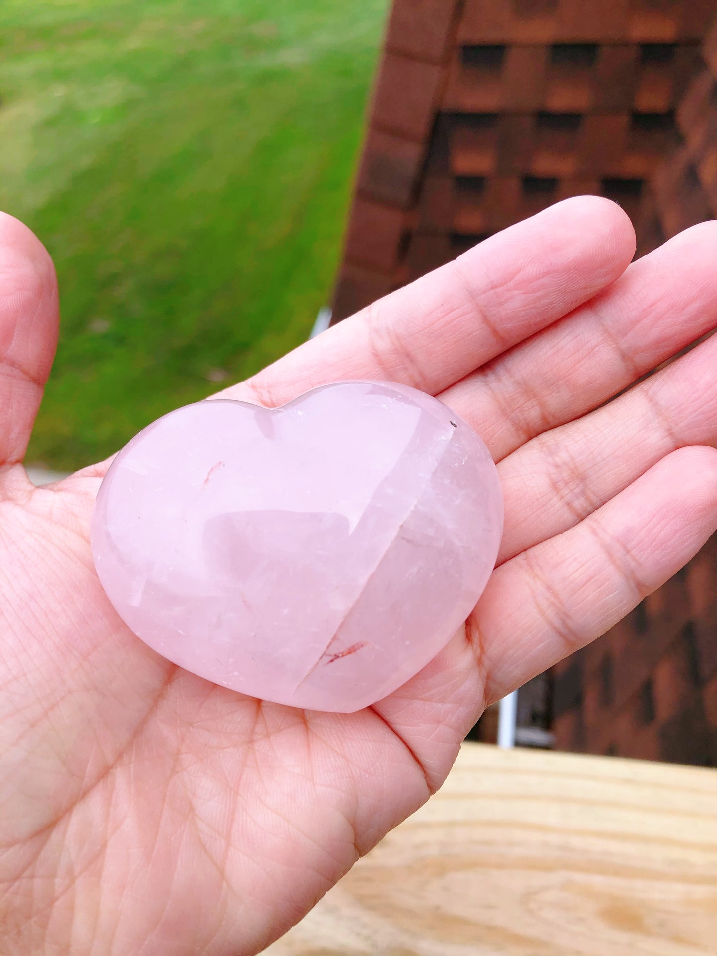 Big Rose Quartz Hearts