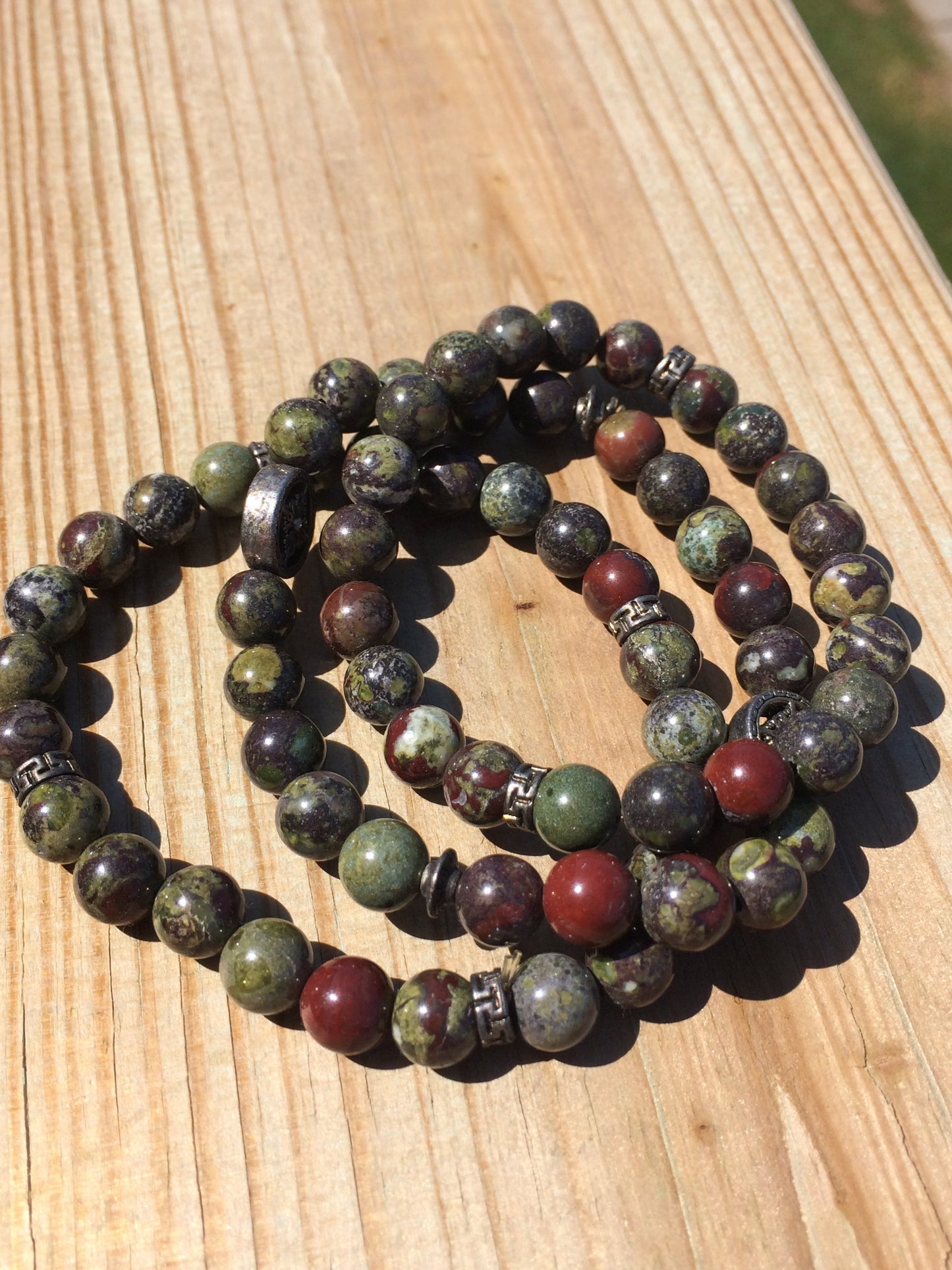 Dragon Blood Jasper Bracelet handmade