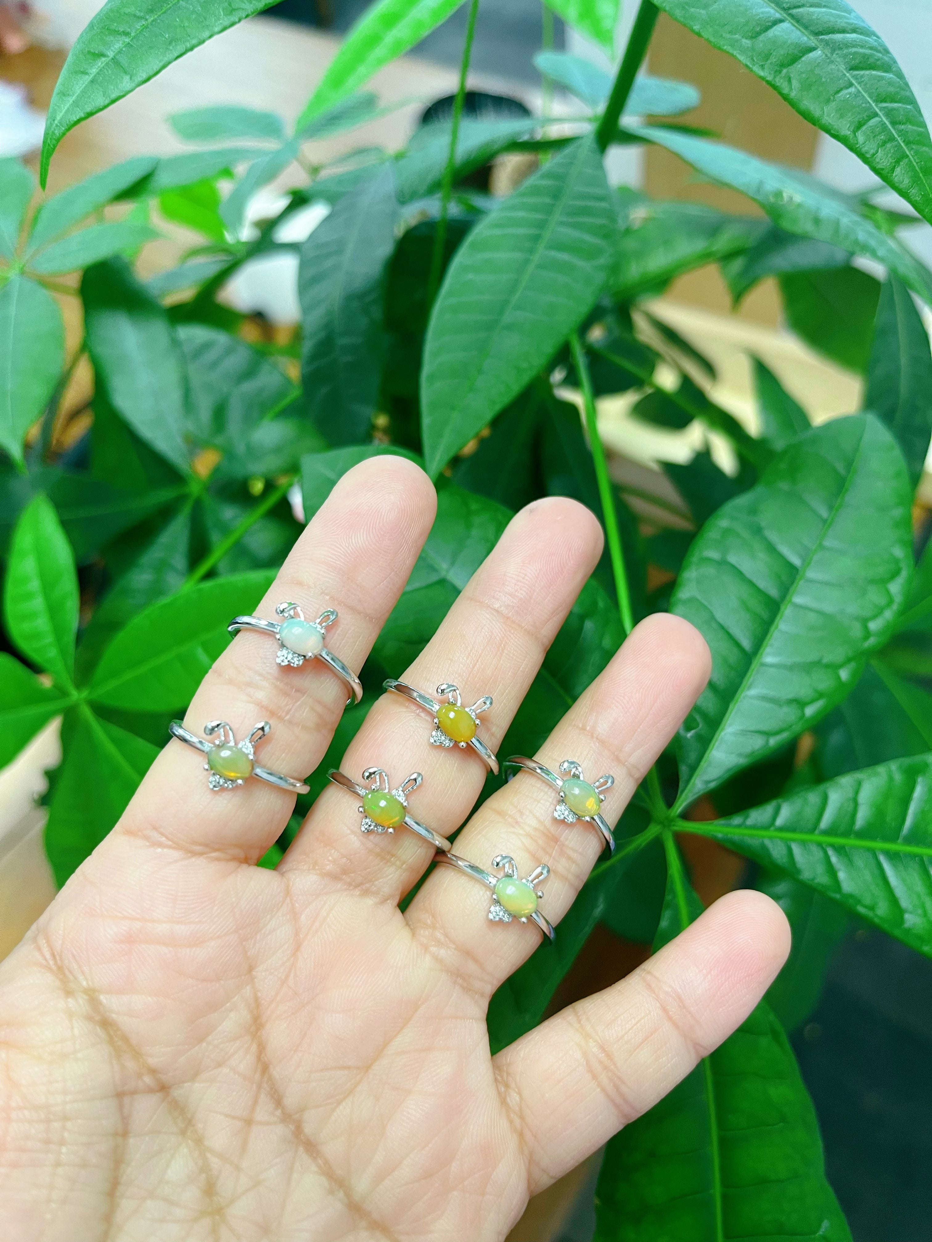 Opalite Rabbit Ring – Spiritual Landing