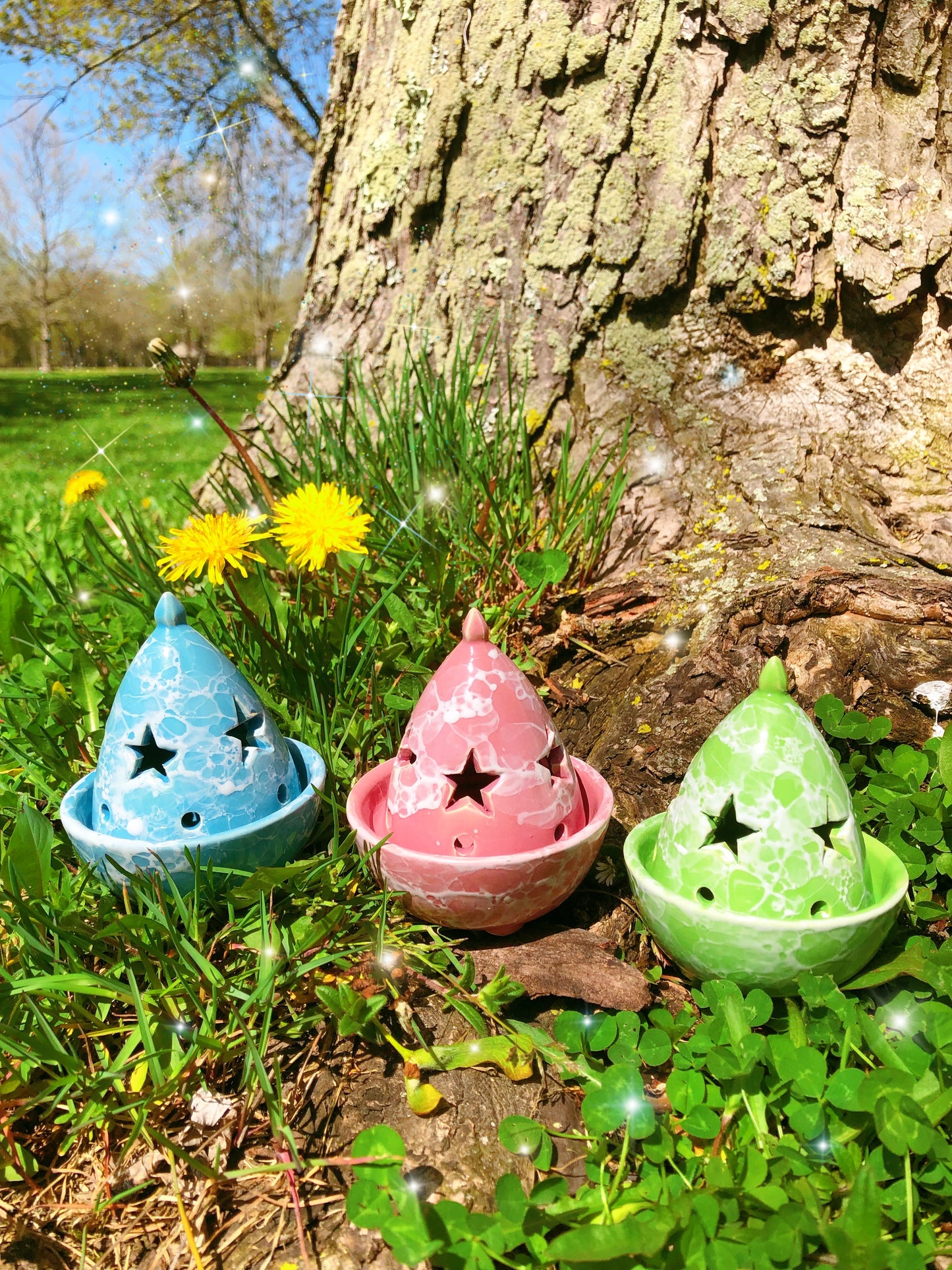 Star-Life Ceramic Cone and Resin Herb Holder