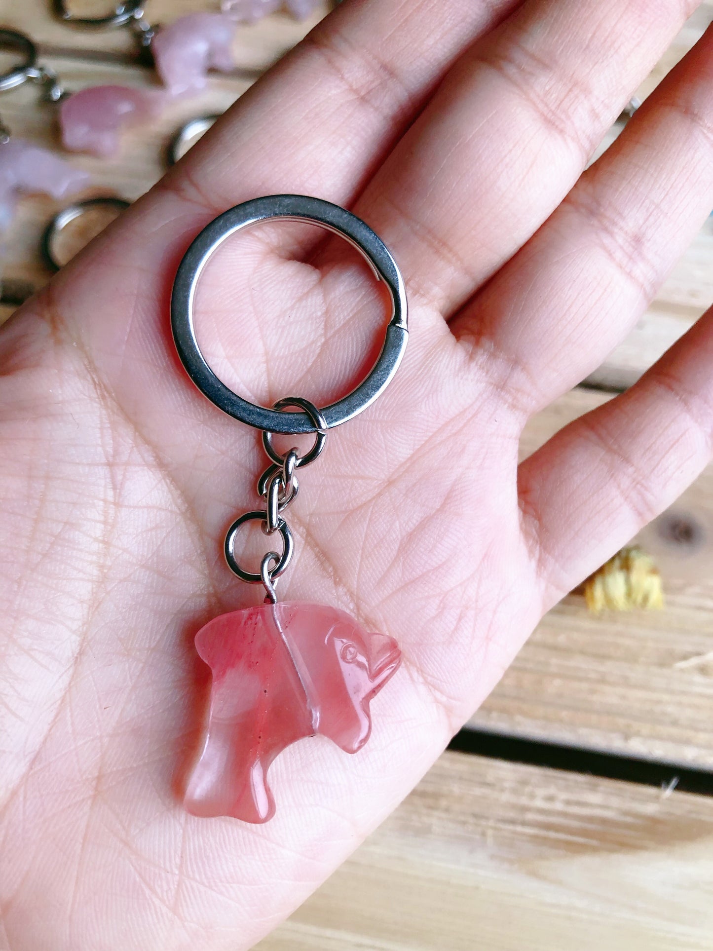 Crystal Dolphin Keychains