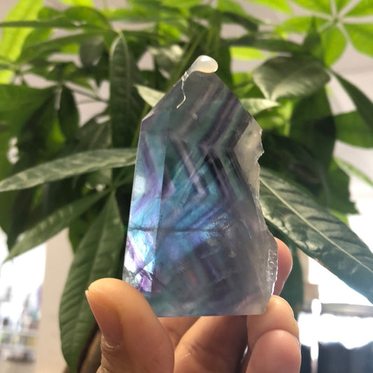 Rainbow Fluorite Tower Prism