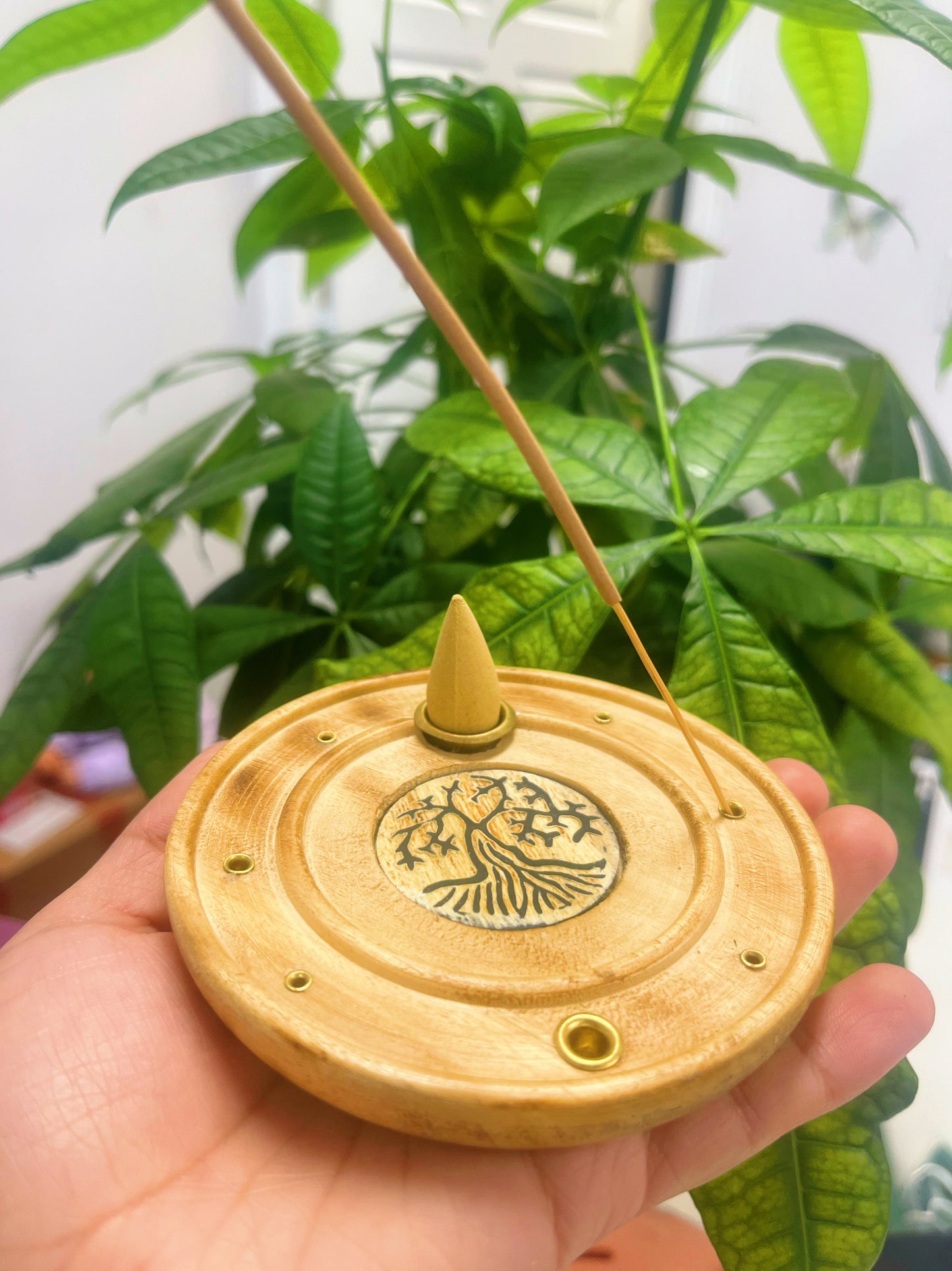 Wood Tree of Life Cone and Stick Burner