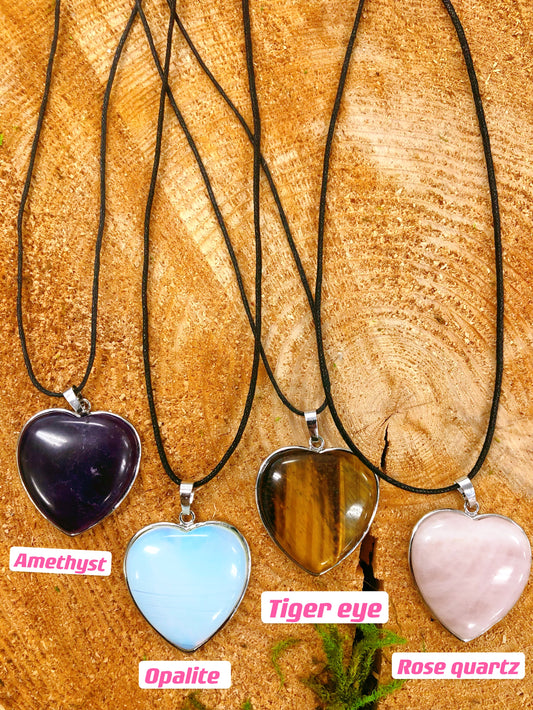 Gemstone heart necklace