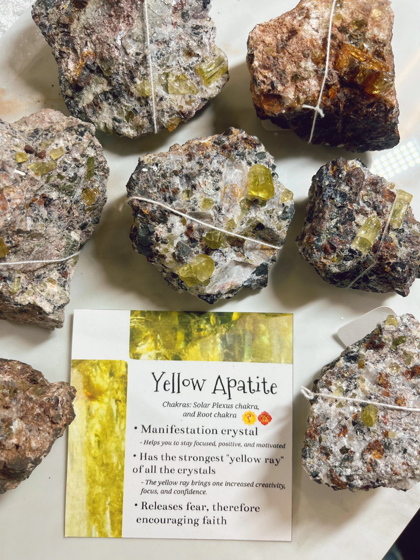 Yellow Apatite Cluster