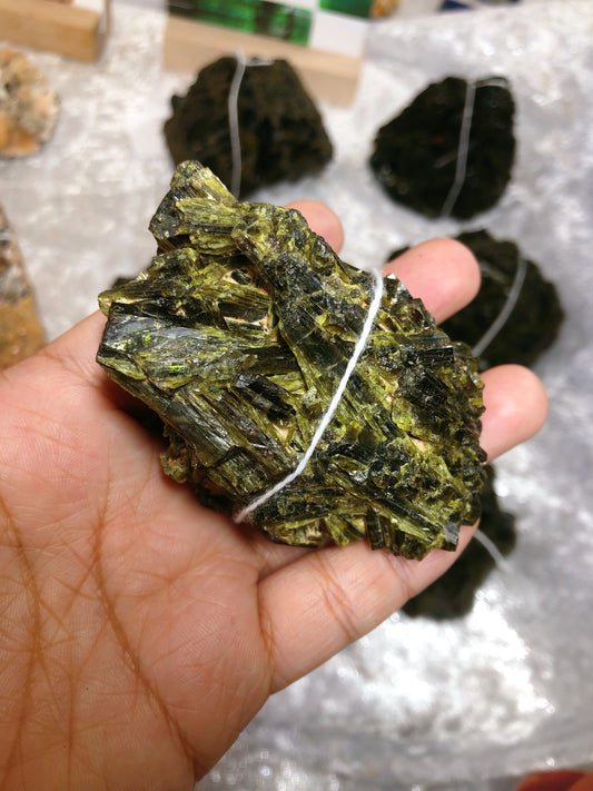 Green Tourmaline Clusters