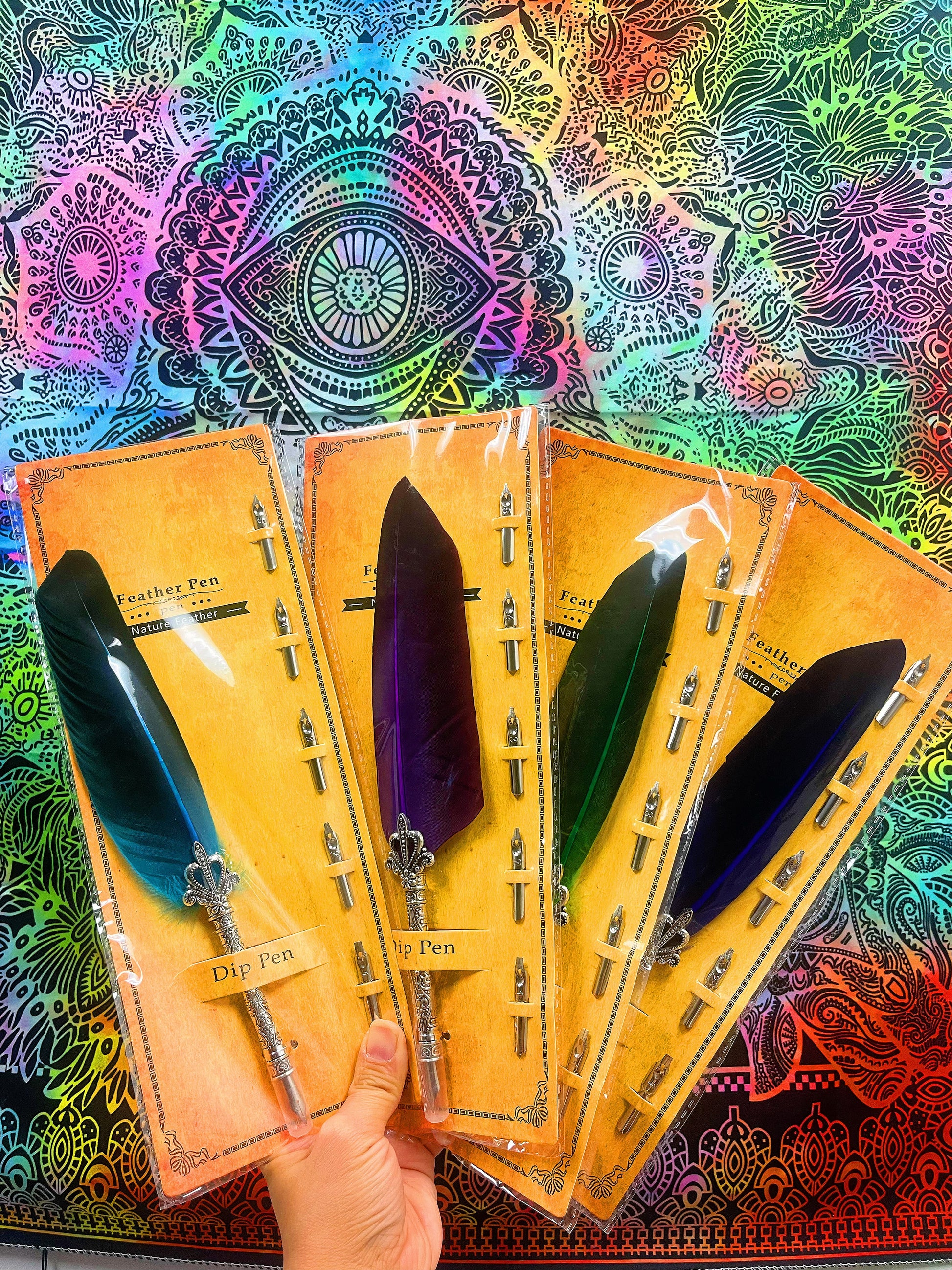 Feather Pen Set with 5 Nibs – Spiritual Landing