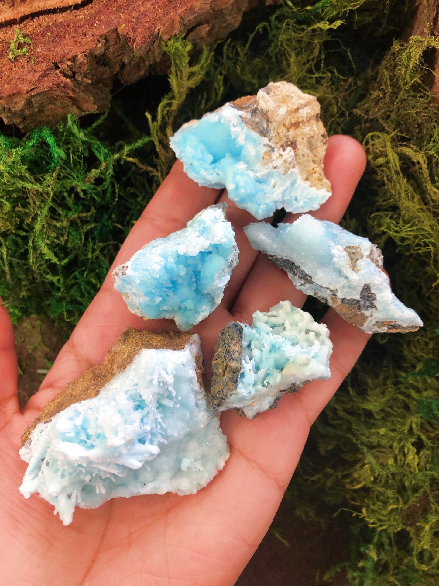 Blue Aragonite Clusters