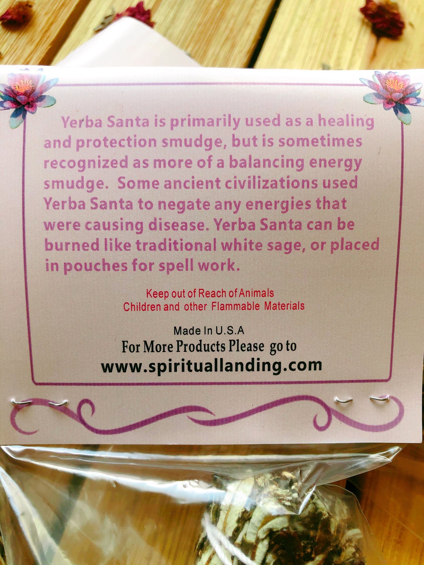 Yerba Santa Smudge Stick 4"