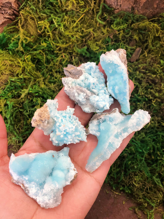 Blue Aragonite Clusters