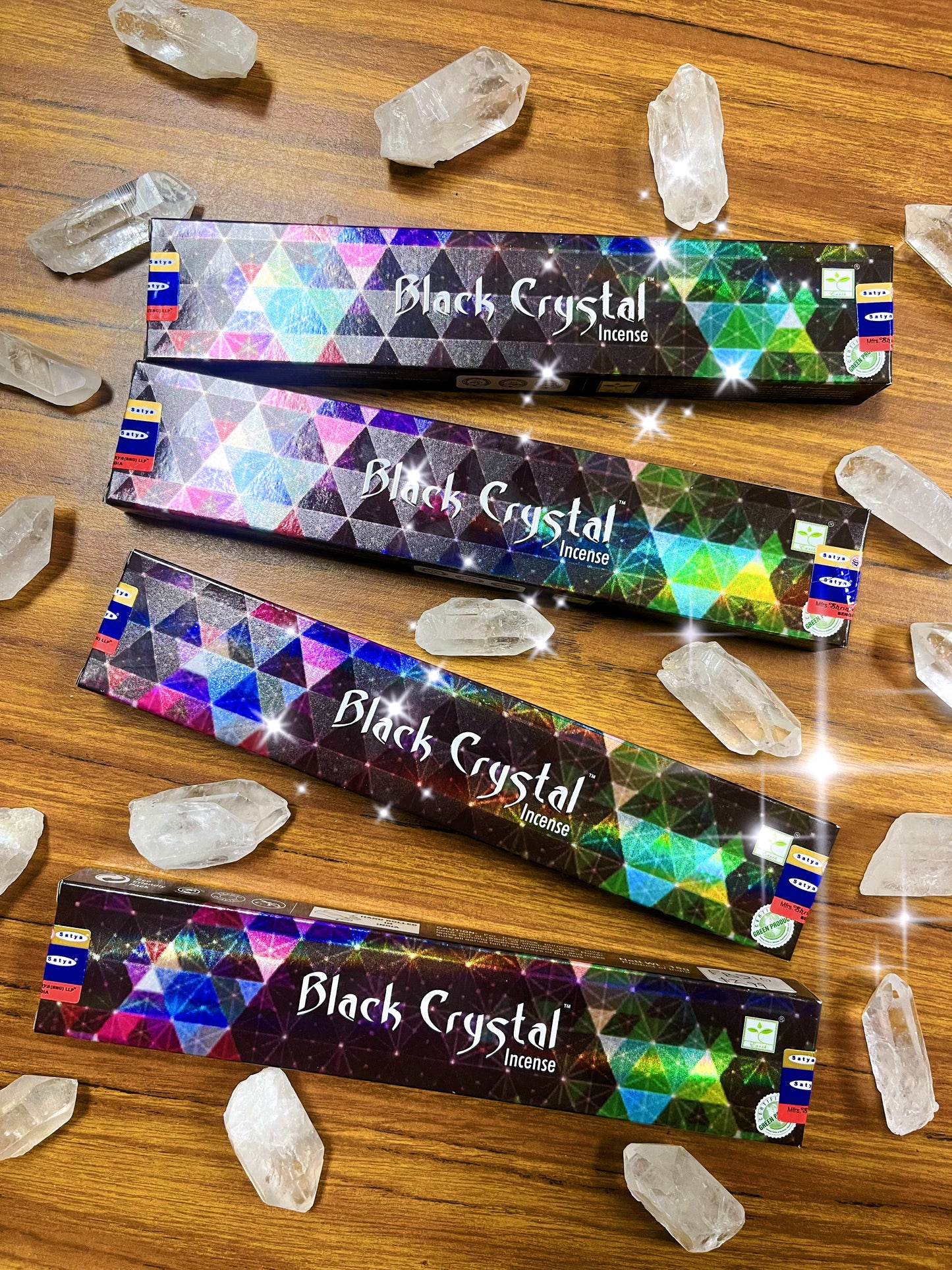 Satya Black Crystal Incense Sticks 15g