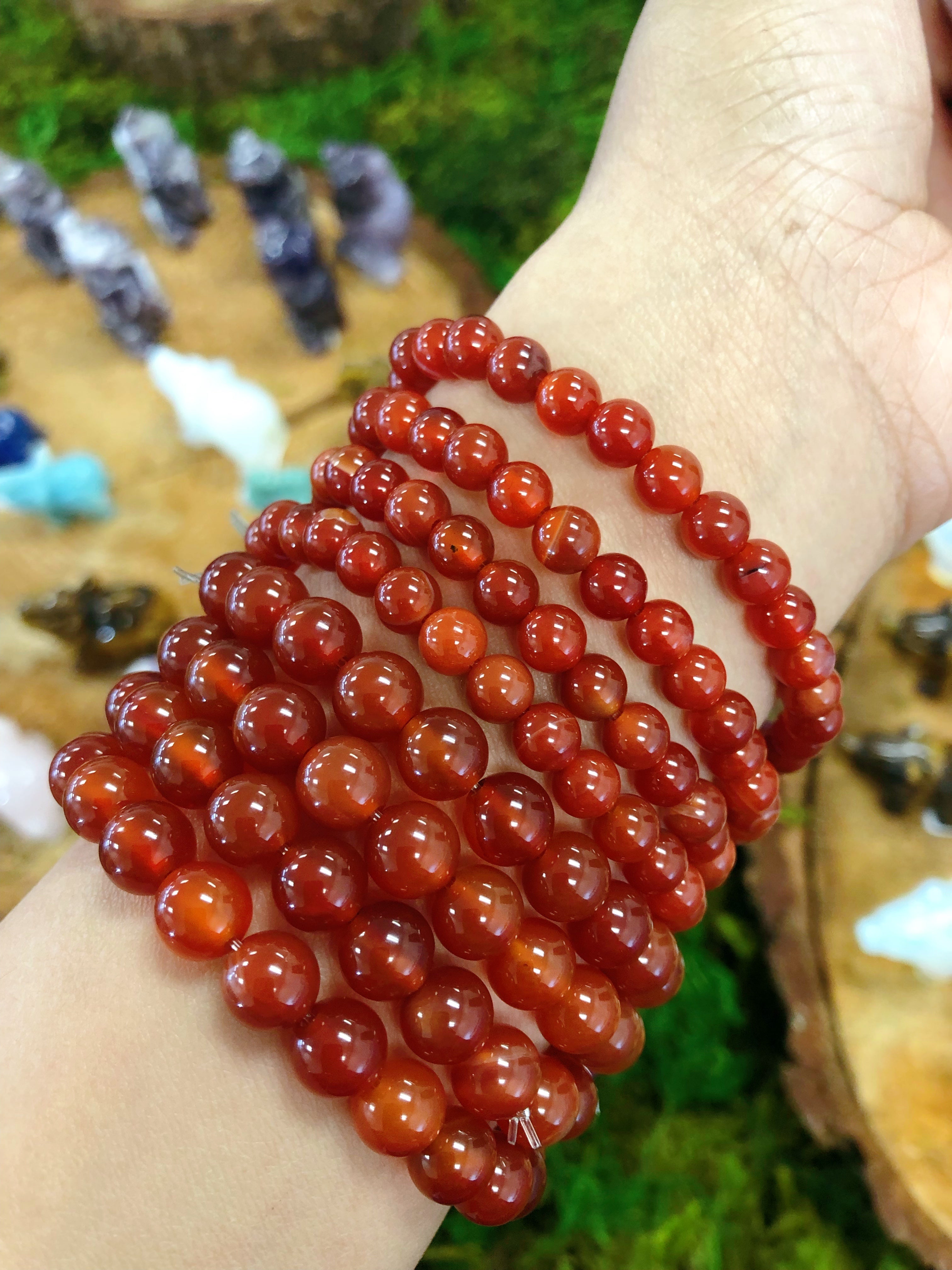 Red Agate Carnelian Gemstone Bracelet, For Occasion, Size: Standard at Rs  110/piece in Khambhat