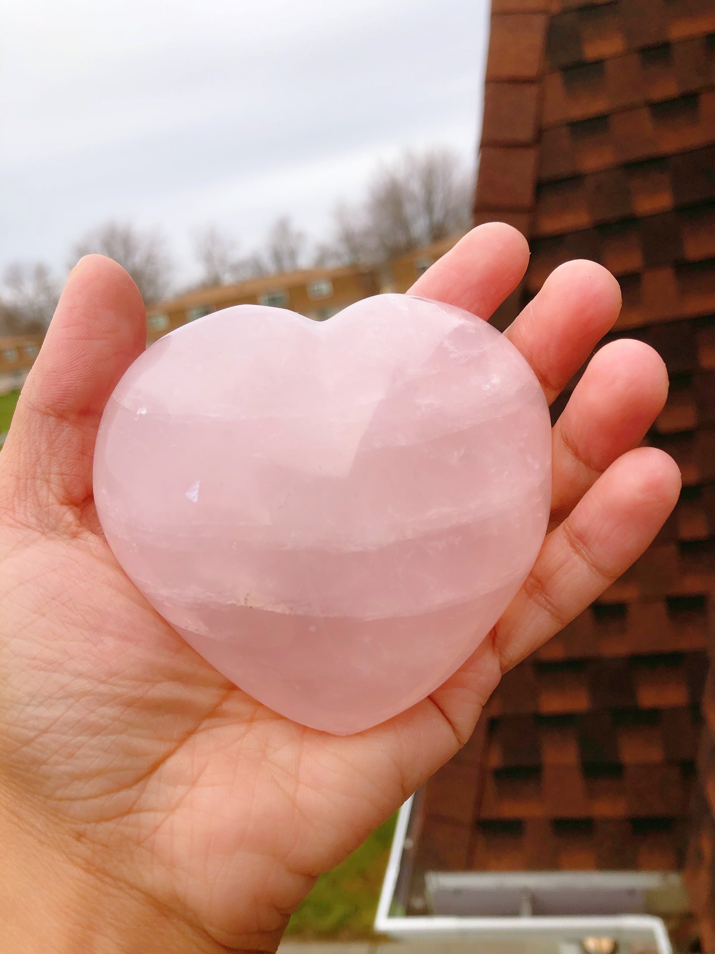 Big Rose Quartz Hearts