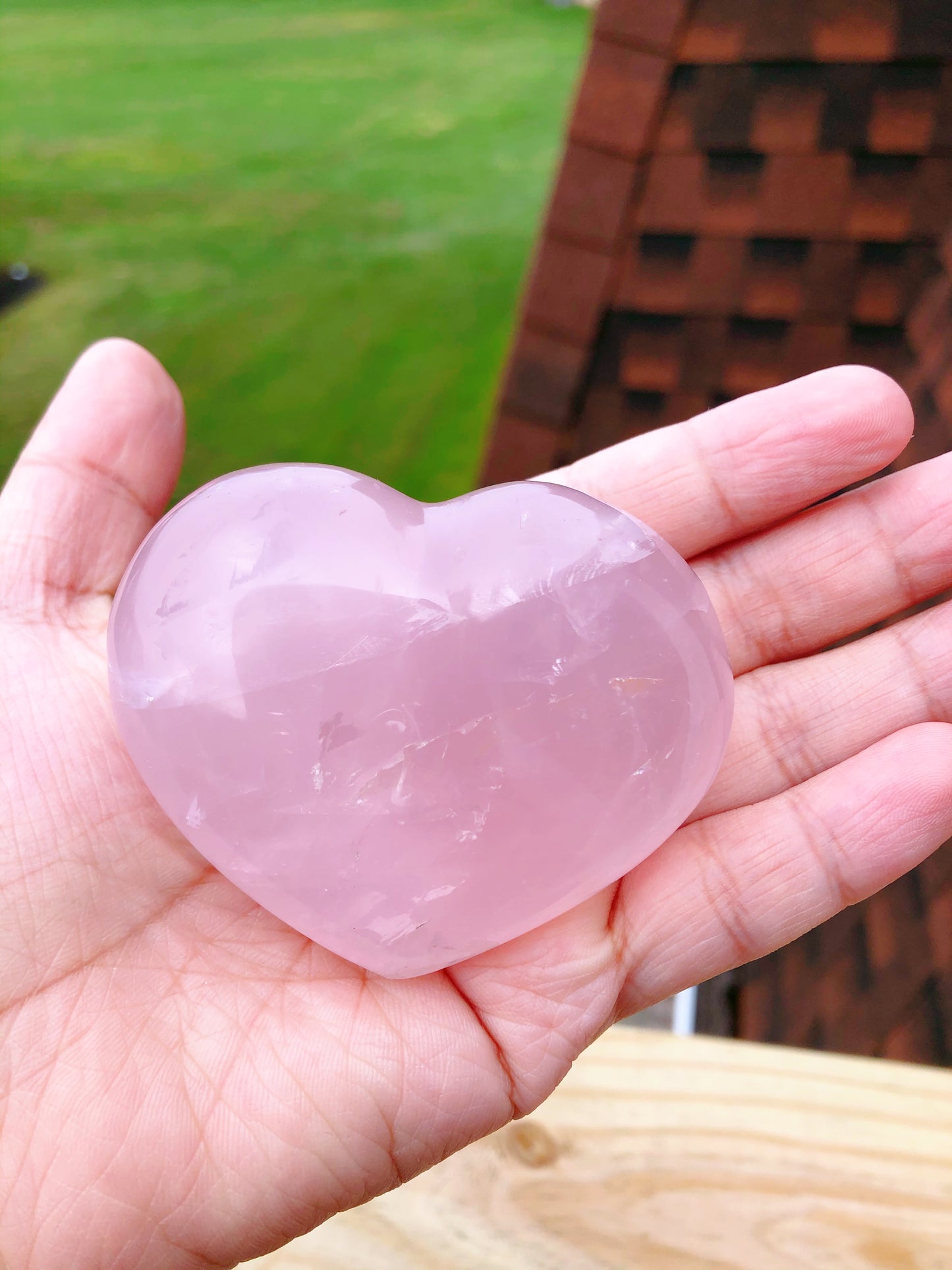 Big Rose Quartz Hearts