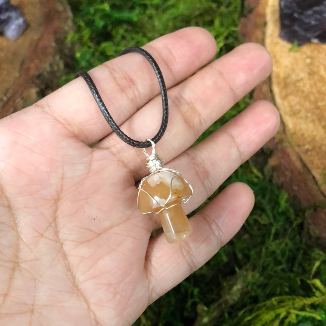 Mushroom Wrapping Necklace