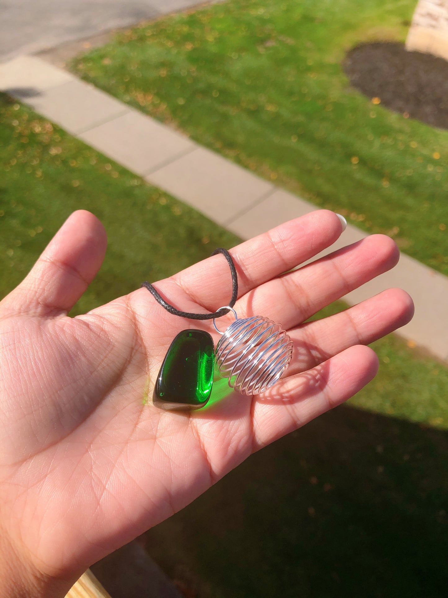 Gemstone Cage pendant CYO Necklace  (no crystal included )