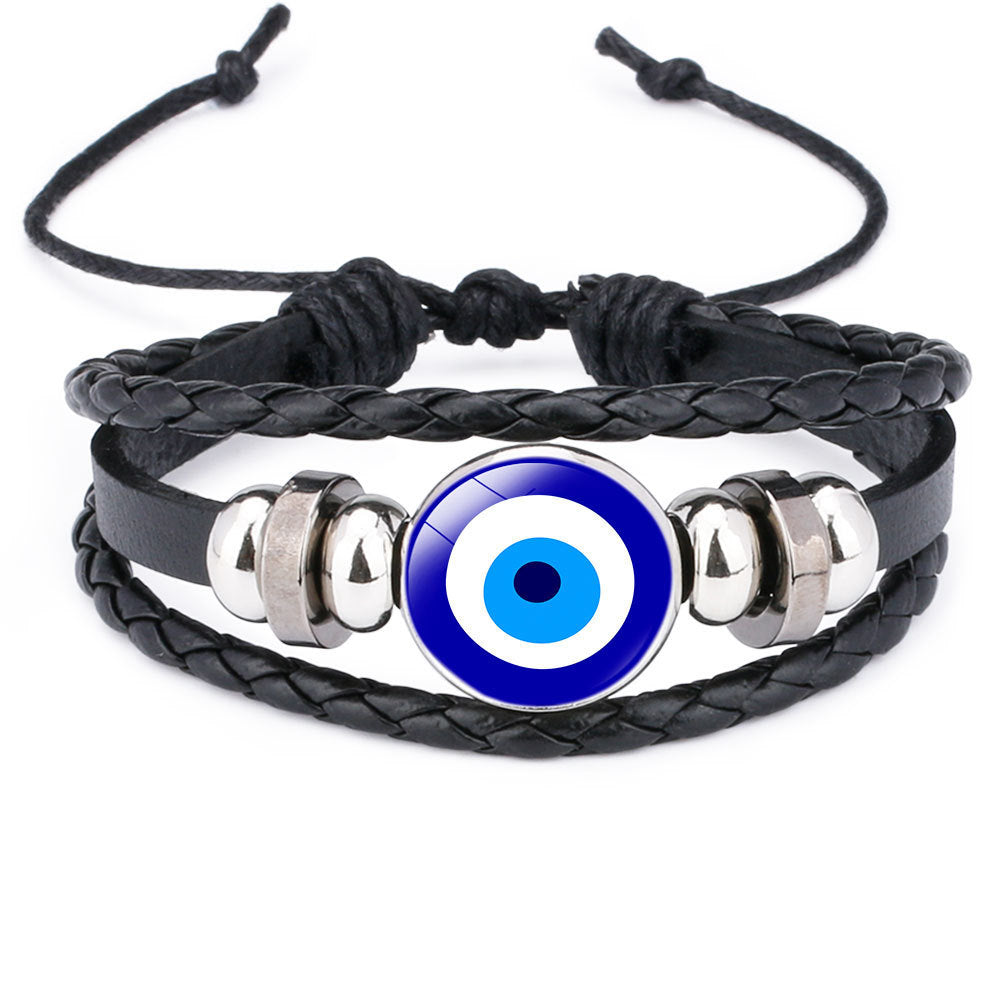 Evil eye Imitation Leather Bracelet