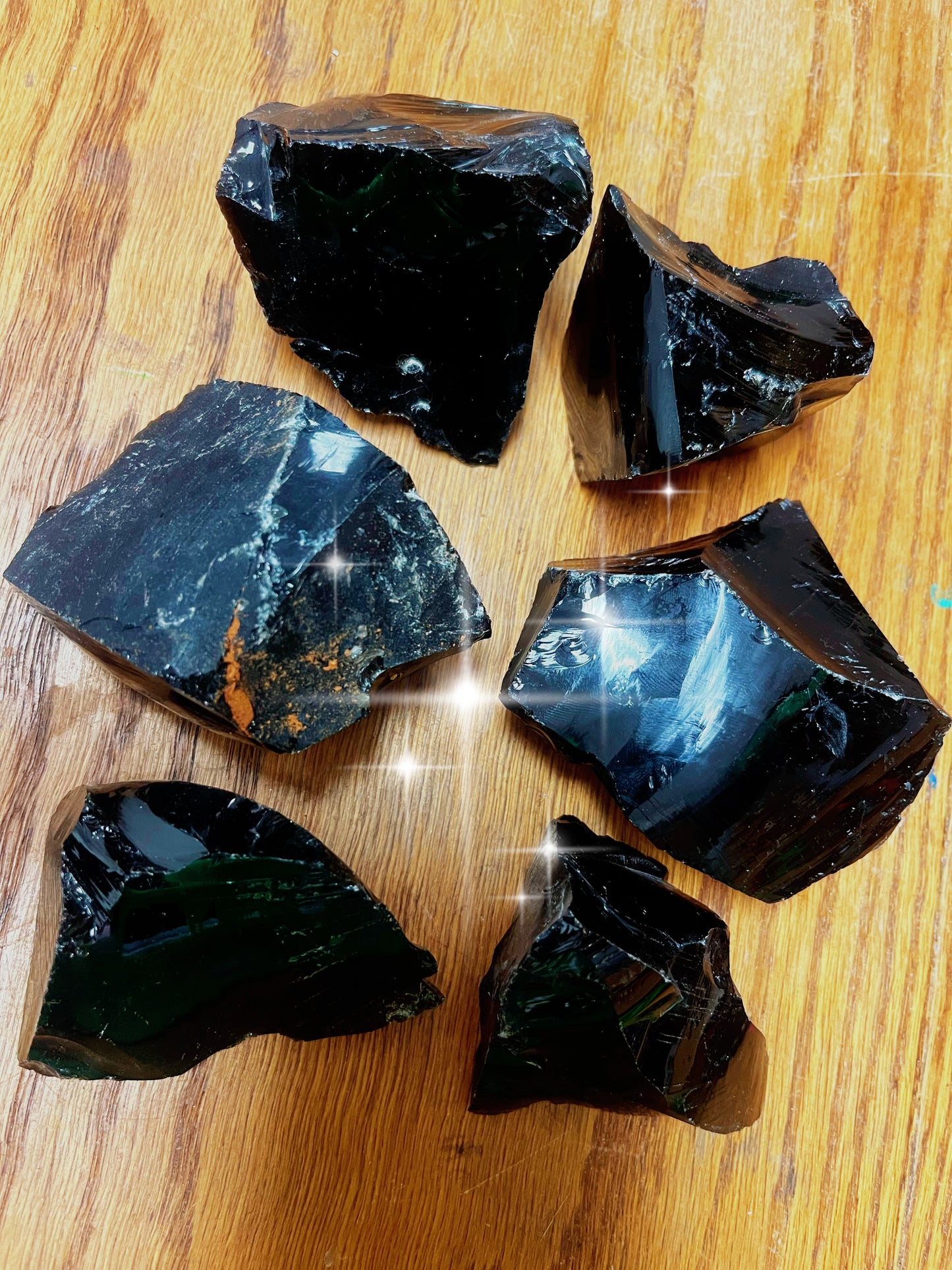 Rough Black Obsidian