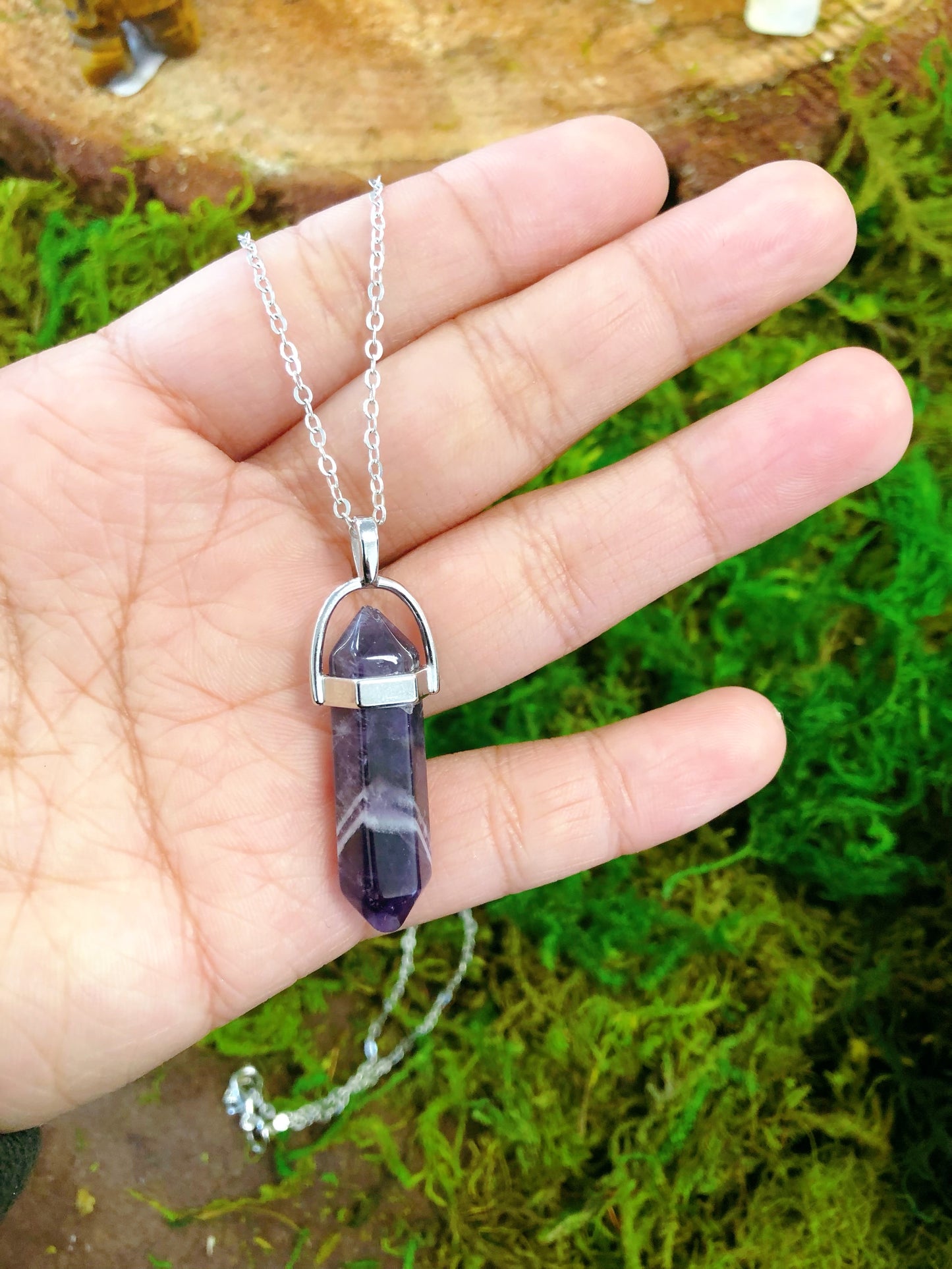 Double Terminated Crystal Point Necklaces