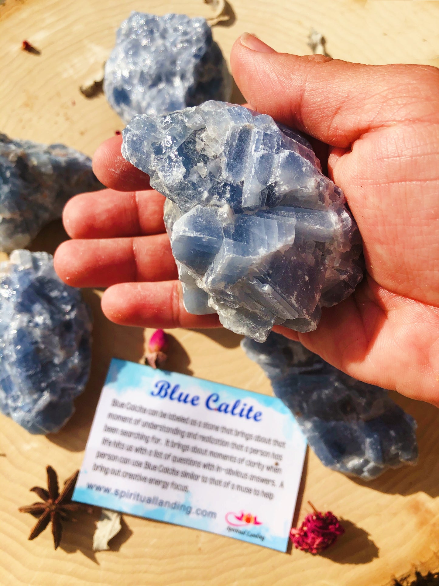 Blue Calcite Chunks