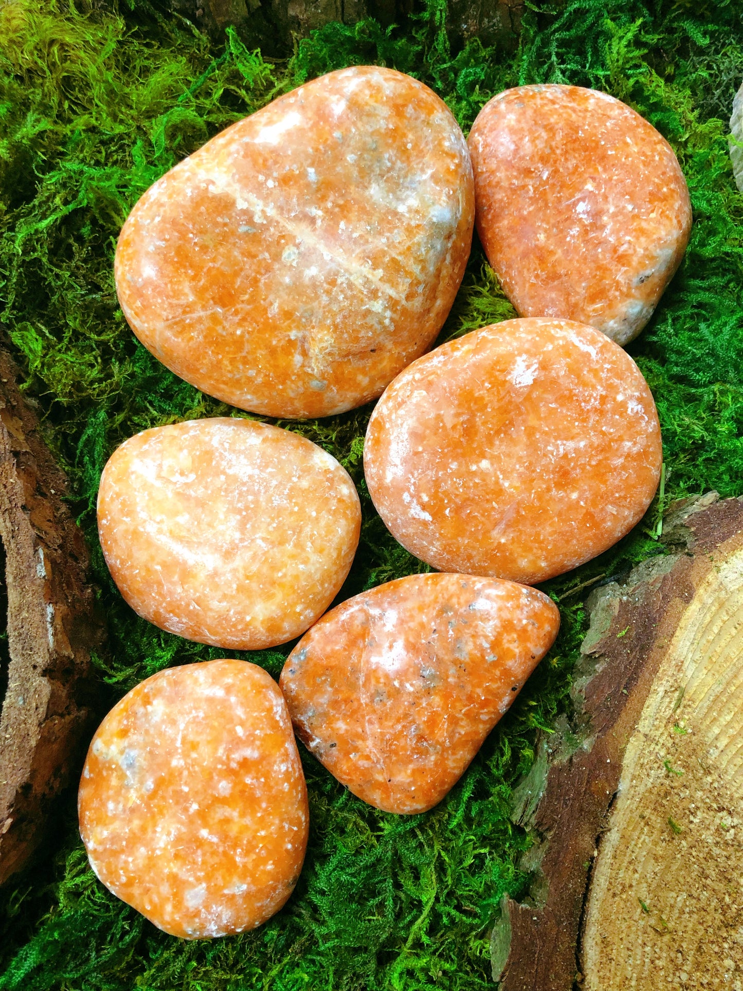 Orange Calcite Jumbo Palmstones