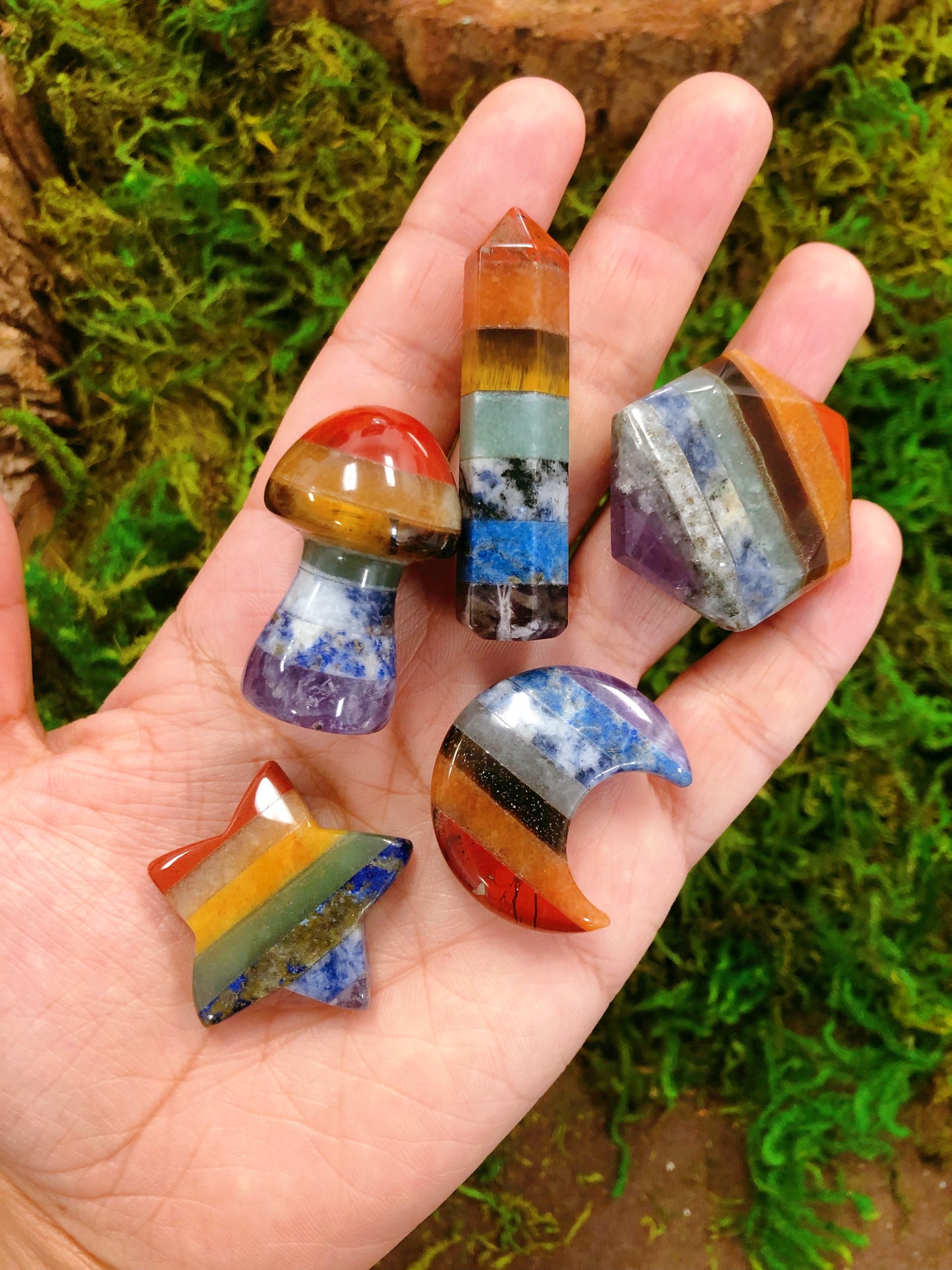 7 Chakra Mini Carvings